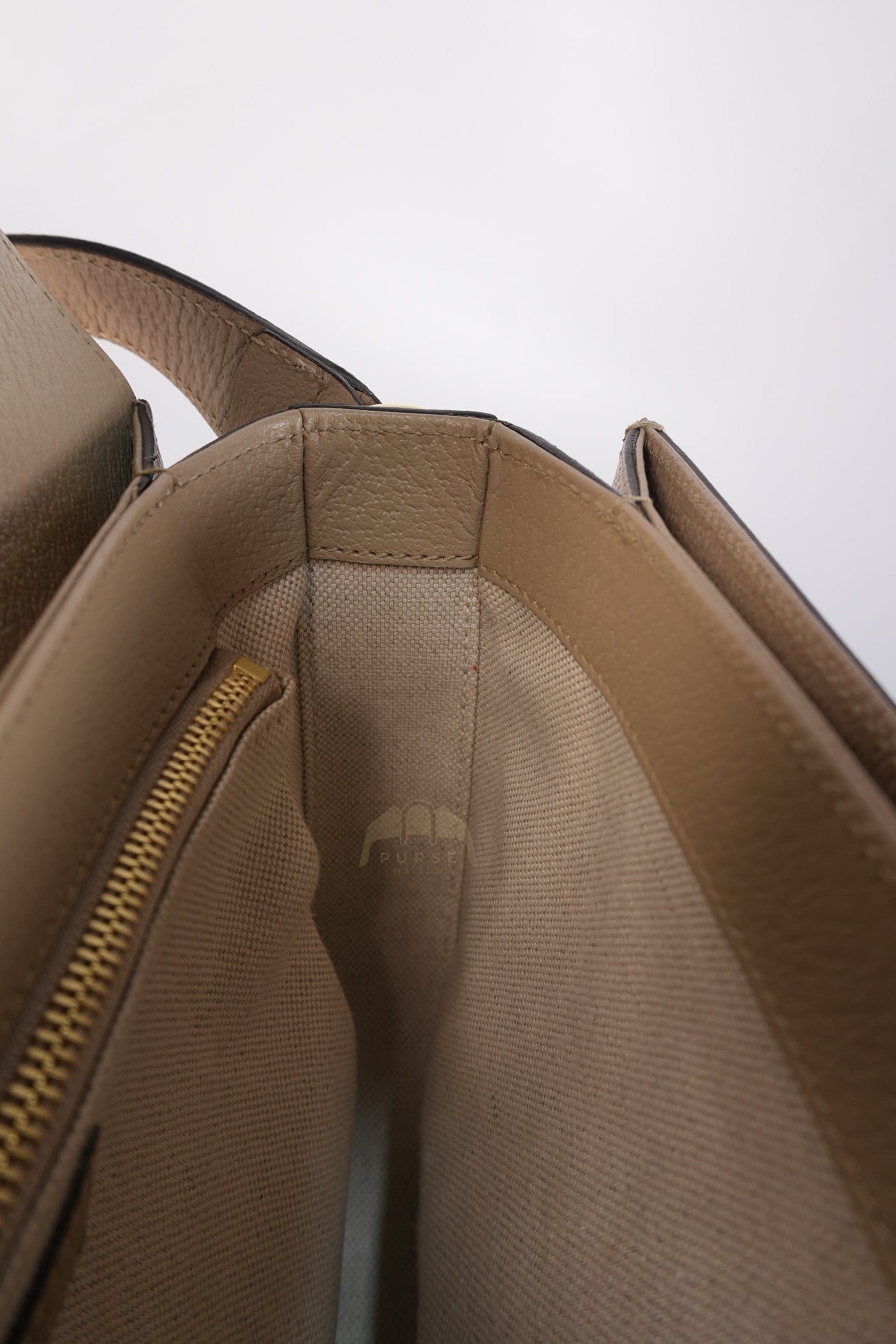 Horsebit 1955 in Beige Supreme Canvas Shoulder Bag | Purse Maison Luxury Bags Shop