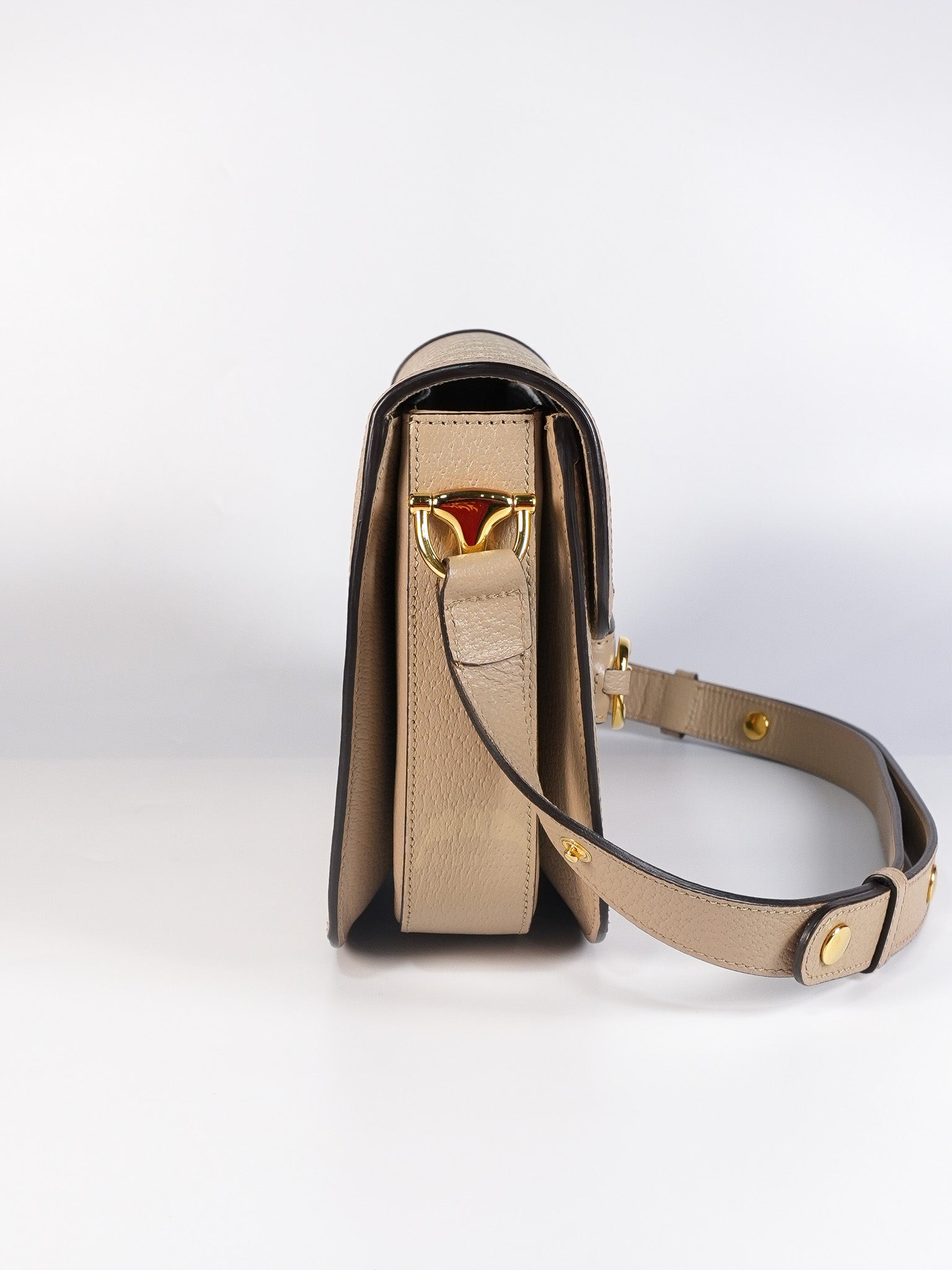 Horsebit 1955 in Beige Supreme Canvas Shoulder Bag | Purse Maison Luxury Bags Shop