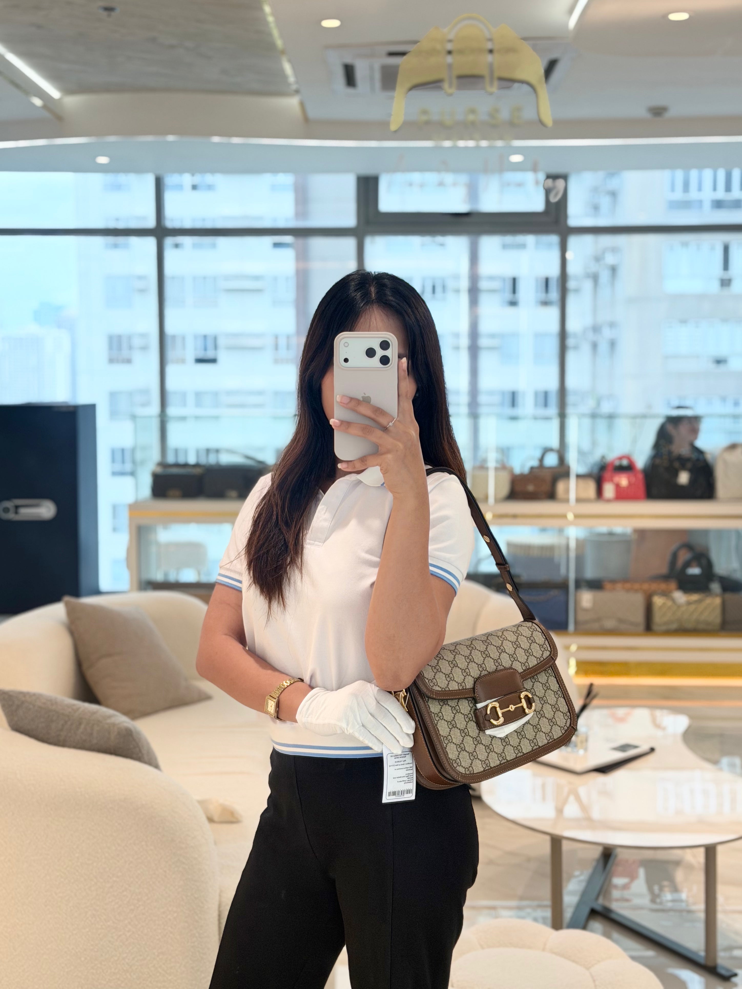 Horsebit 1955 Medium GG Supreme Canvas | Purse Maison Luxury Bags Shop