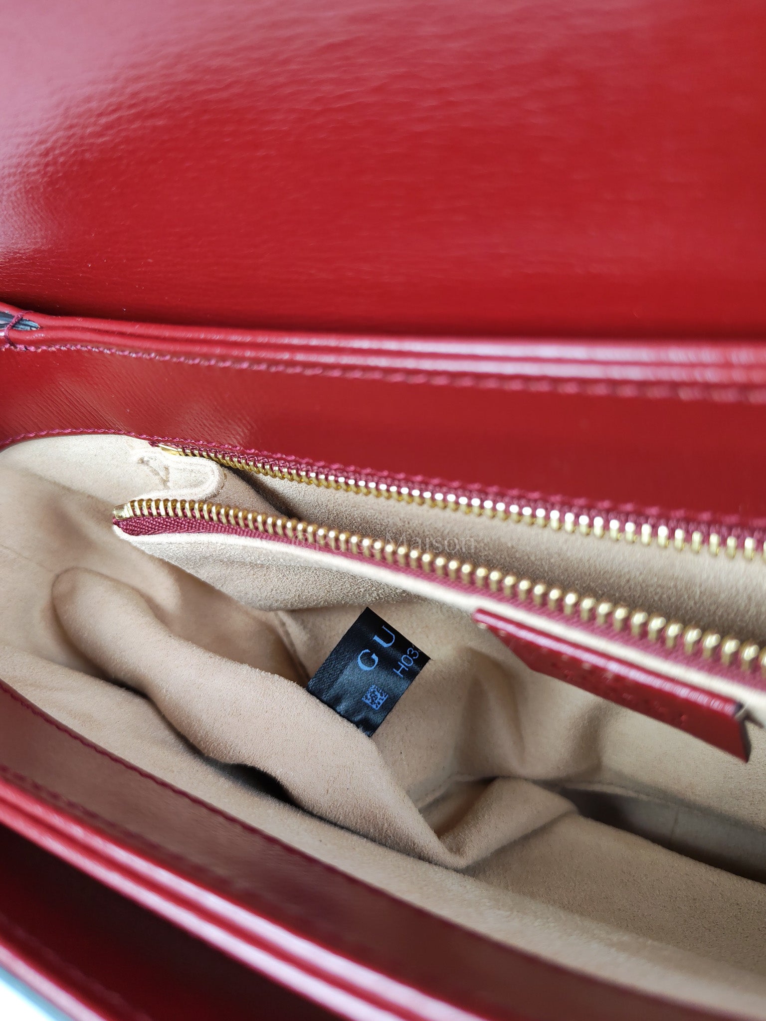 Horsebit 1955 Medium in Beige/Red Canvas | Purse Maison Luxury Bags Shop