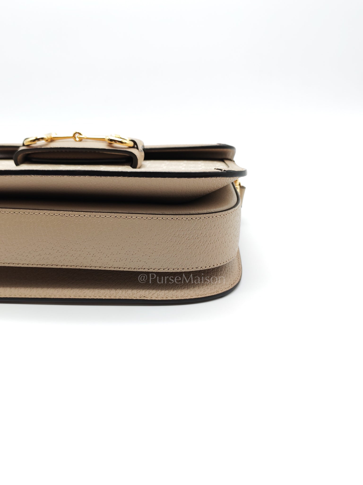 Horsebit 1955 Medium in Beige/White GG Canvas | Purse Maison Luxury Bags Shop