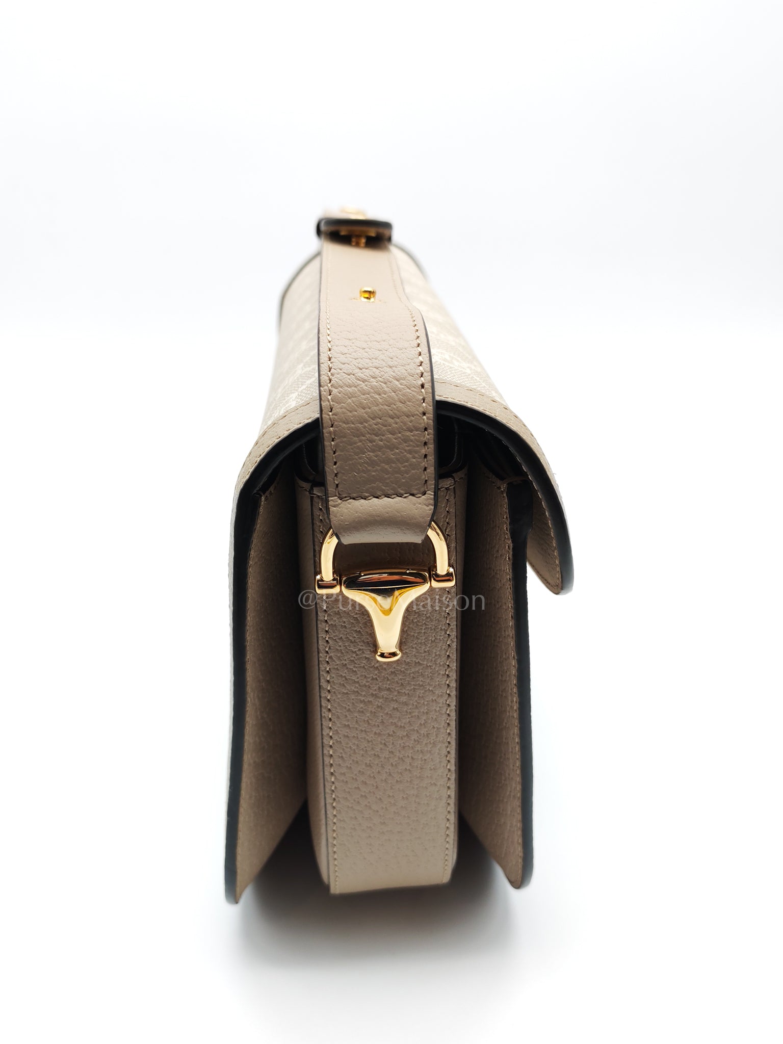 Horsebit 1955 Medium in Beige/White GG Canvas | Purse Maison Luxury Bags Shop