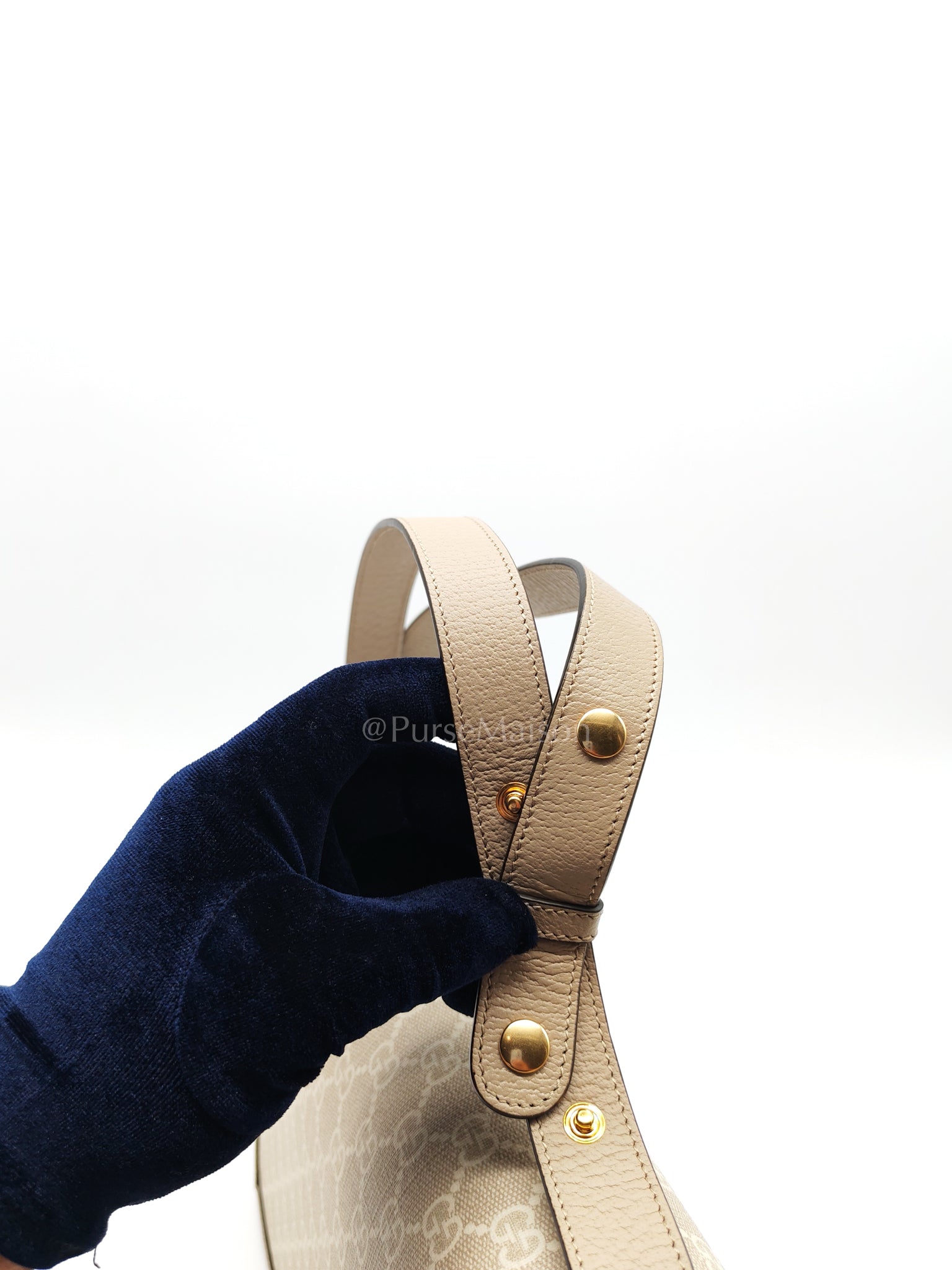 Horsebit 1955 Medium in Beige/White GG Canvas | Purse Maison Luxury Bags Shop