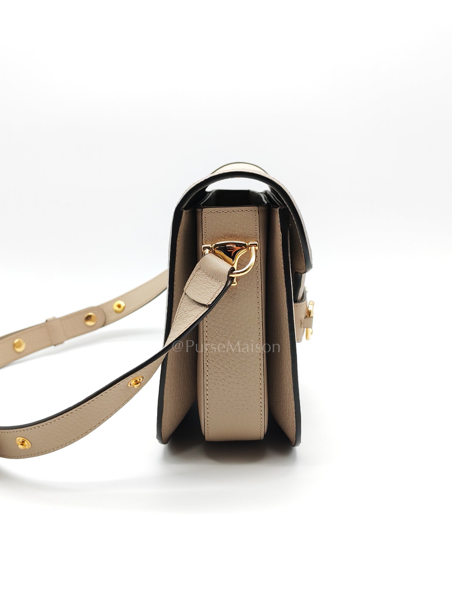 Horsebit 1955 Medium in Beige/White GG Canvas | Purse Maison Luxury Bags Shop
