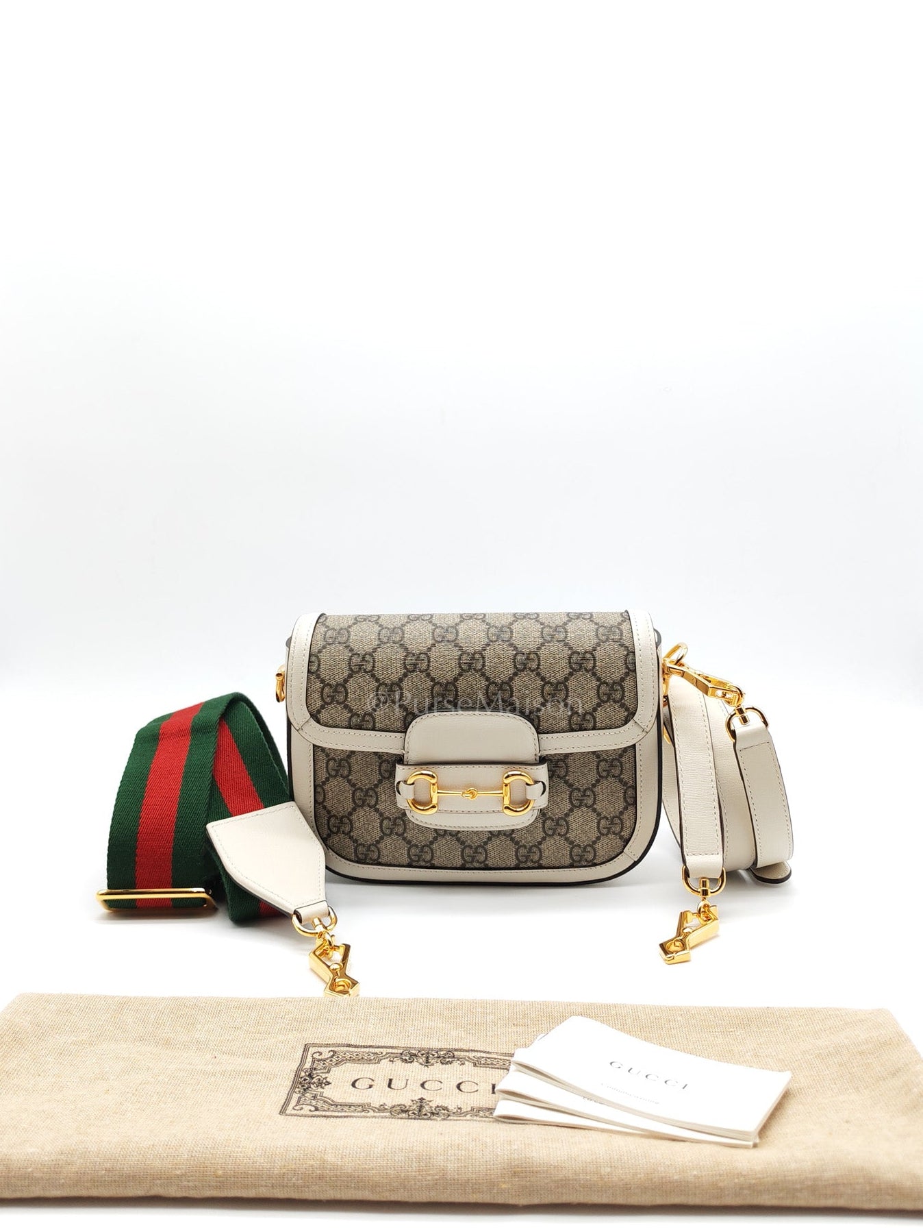 Horsebit 1955 Mini Shoulder Bag in GG Supreme Canvas and Gold Hardware | Purse Maison Luxury Bags Shop