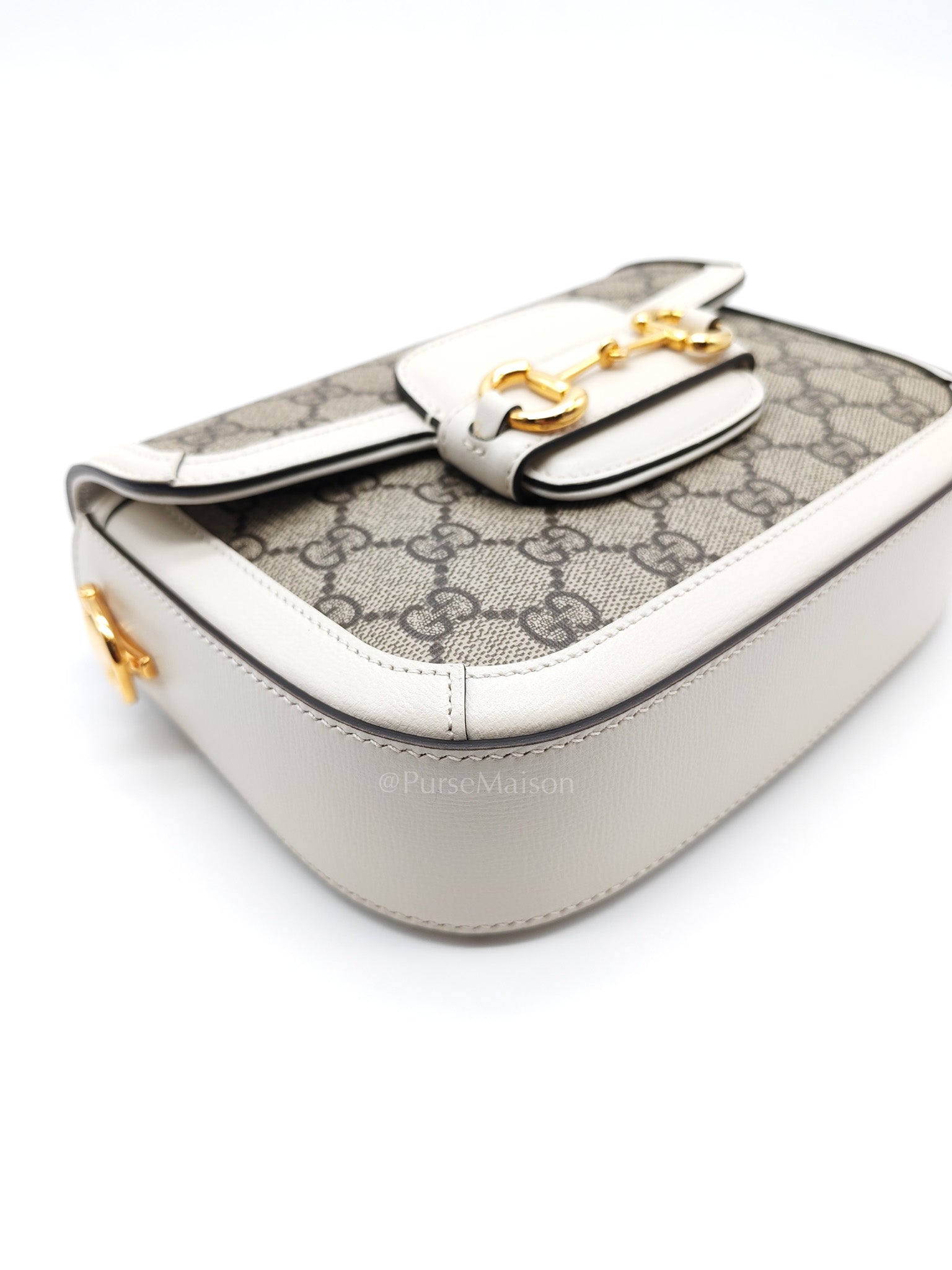 Horsebit 1955 Mini Shoulder Bag in GG Supreme Canvas and Gold Hardware | Purse Maison Luxury Bags Shop