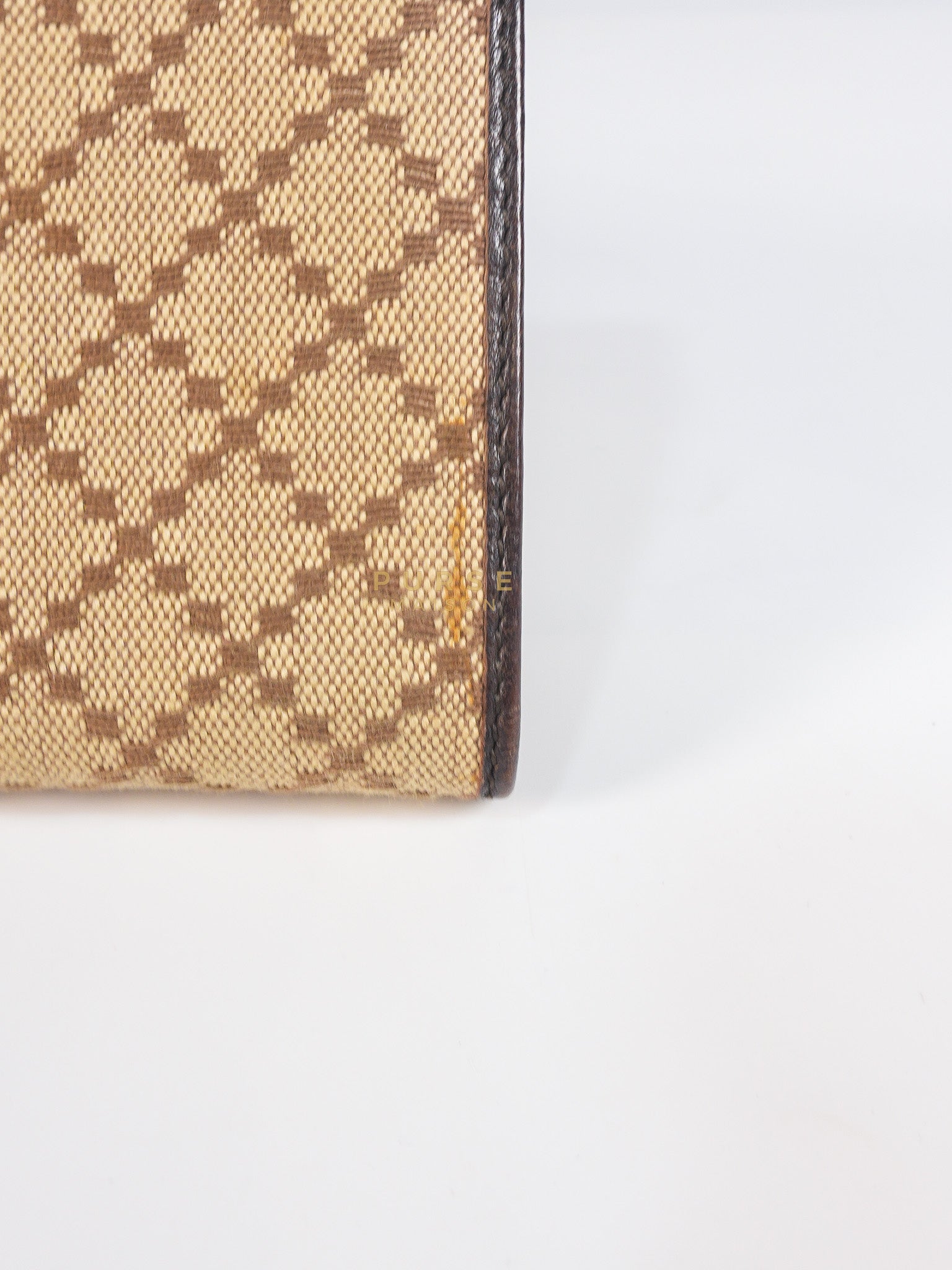 Horsebit Continental Wallet in Brown Diamante Canvas & Gold Hardware | Purse Maison Luxury Bags Shop
