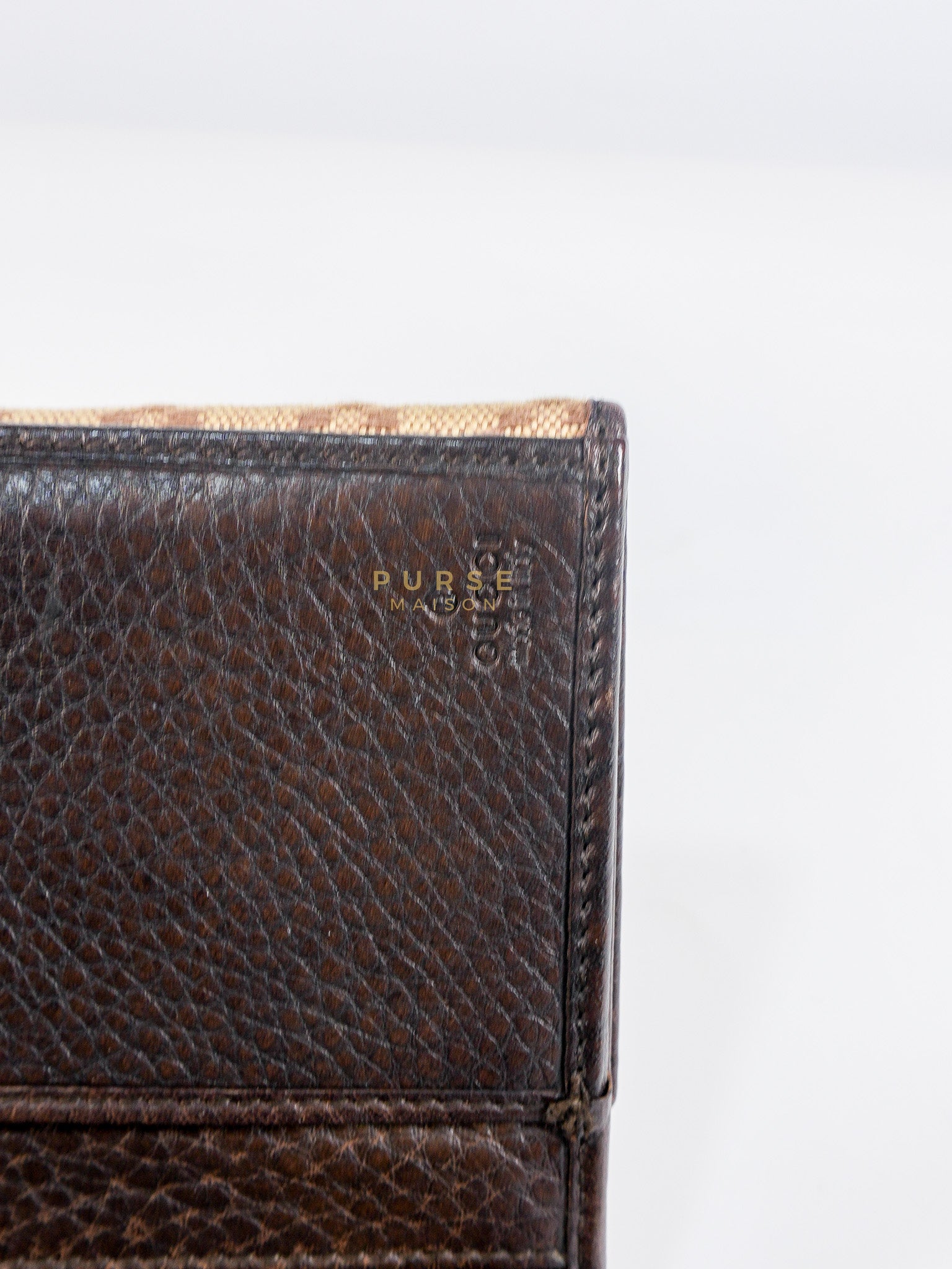Horsebit Continental Wallet in Brown Diamante Canvas & Gold Hardware | Purse Maison Luxury Bags Shop