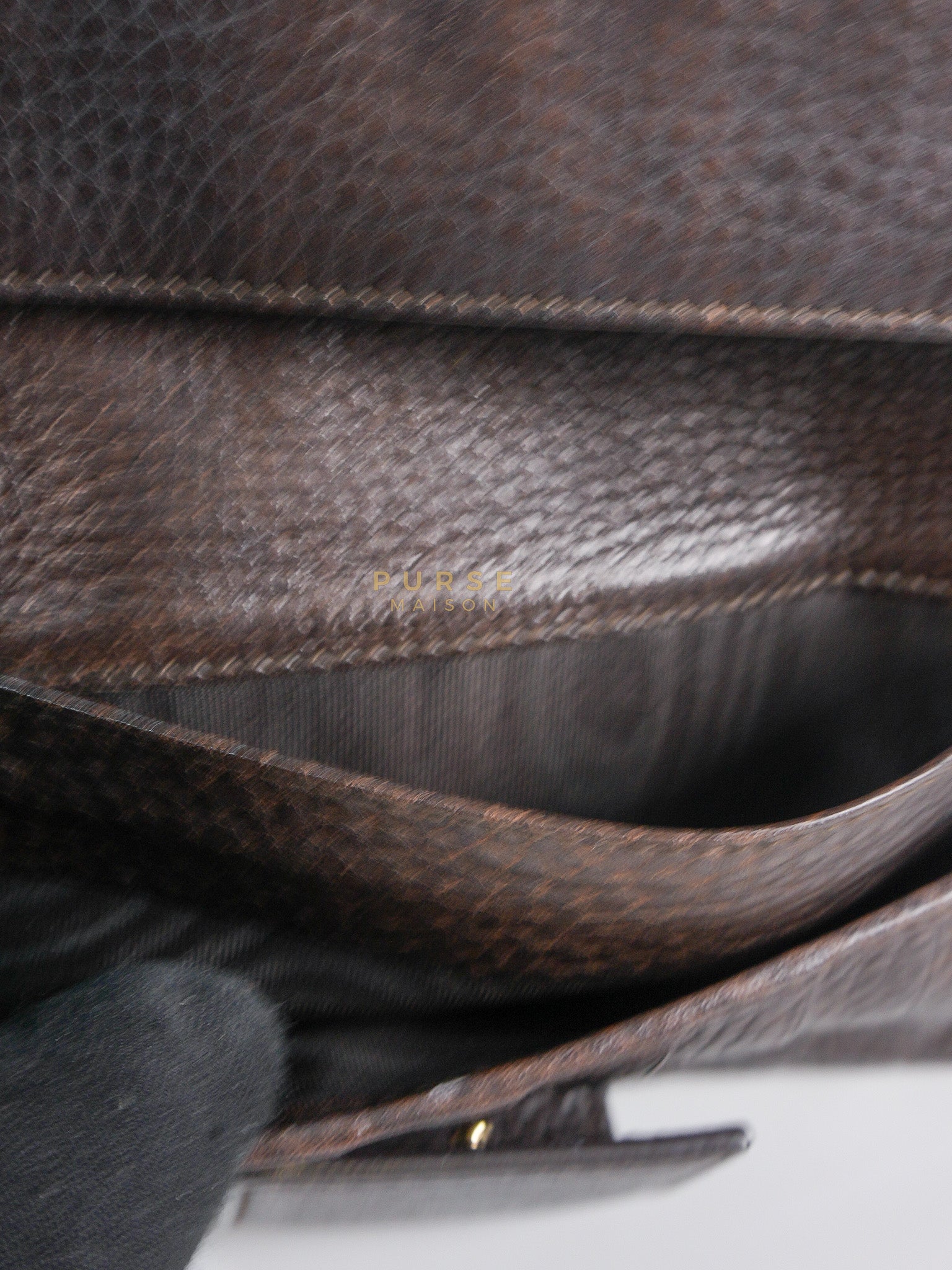 Horsebit Continental Wallet in Brown Diamante Canvas & Gold Hardware | Purse Maison Luxury Bags Shop