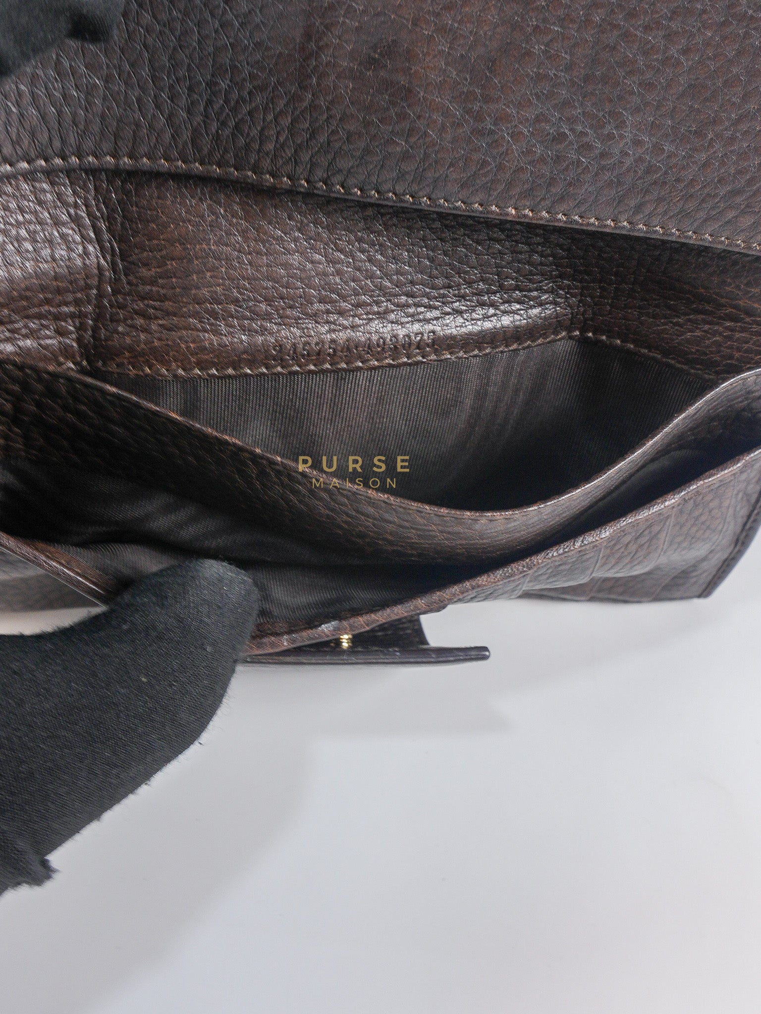 Horsebit Continental Wallet in Brown Diamante Canvas & Gold Hardware | Purse Maison Luxury Bags Shop