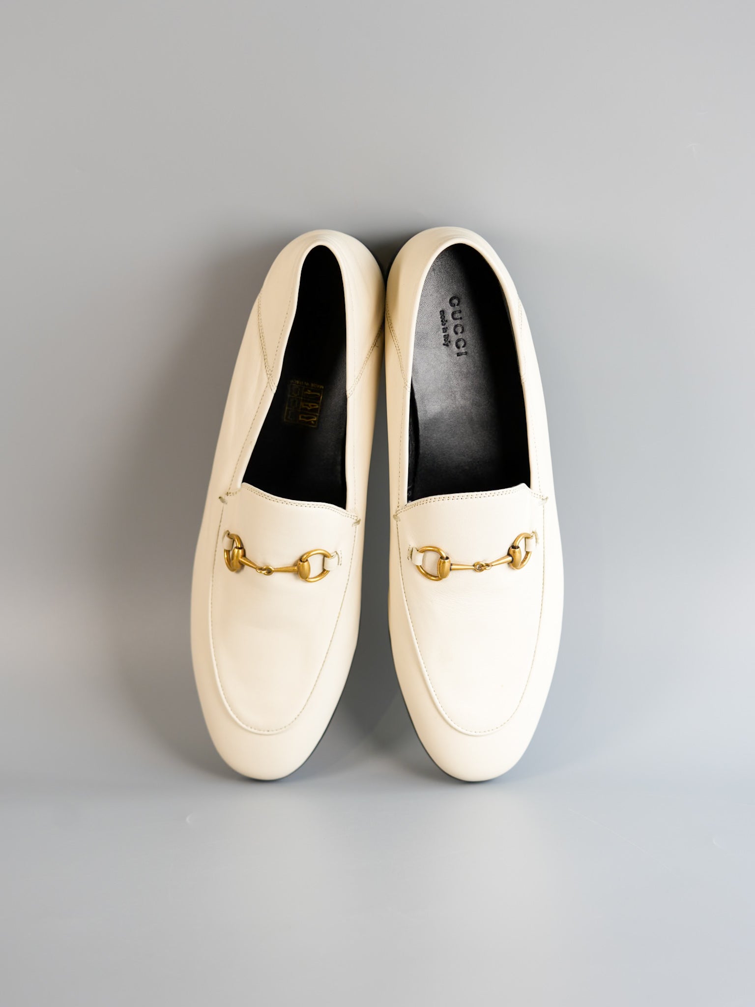 Horsebit Loafer in White Leather Size 41 EU (28.5cm) | Purse Maison Luxury Bags Shop