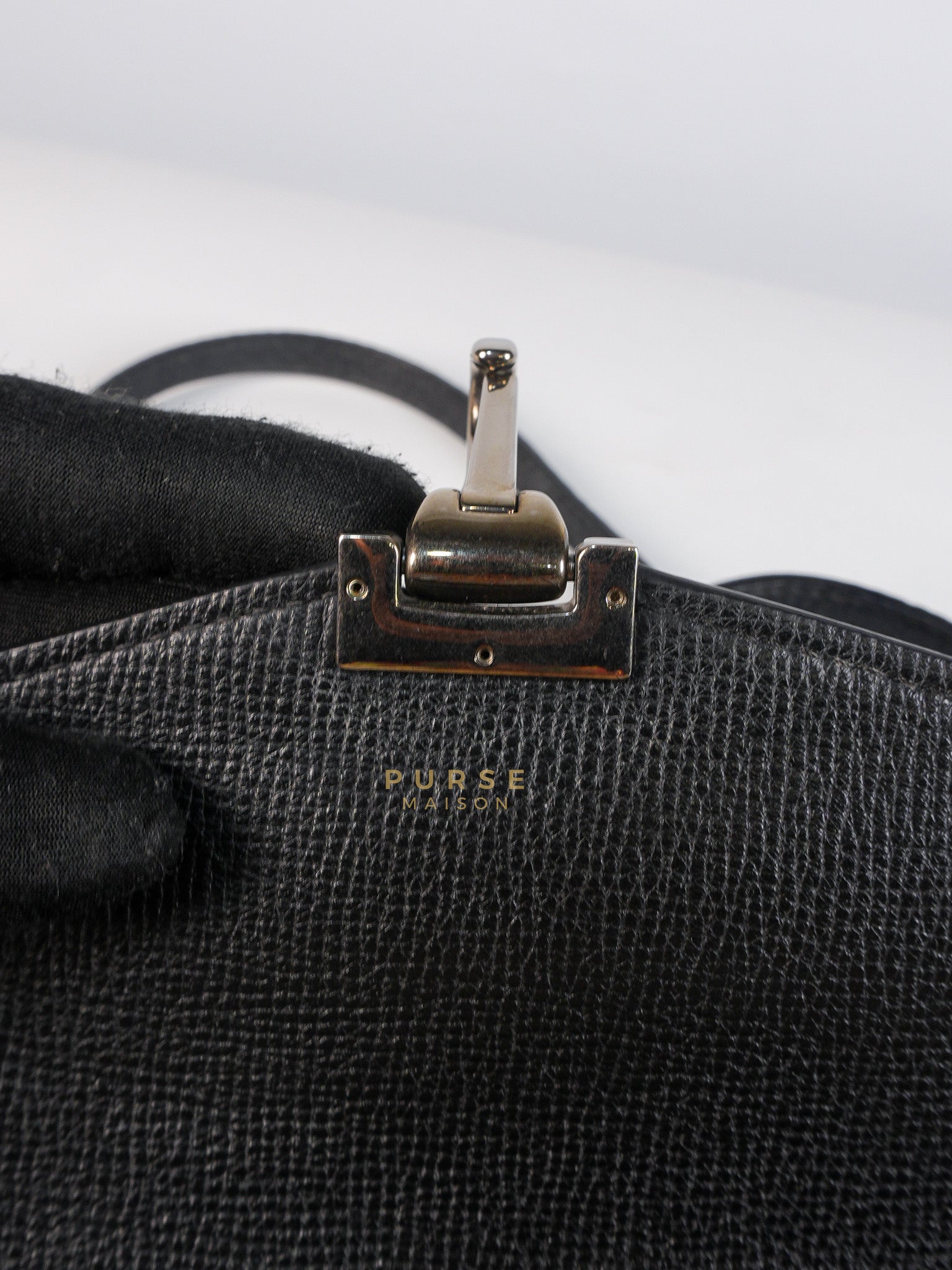 House Check Baby Macken Bag in Black & Beige Multicolor & Silver Hardware | Purse Maison Luxury Bags Shop