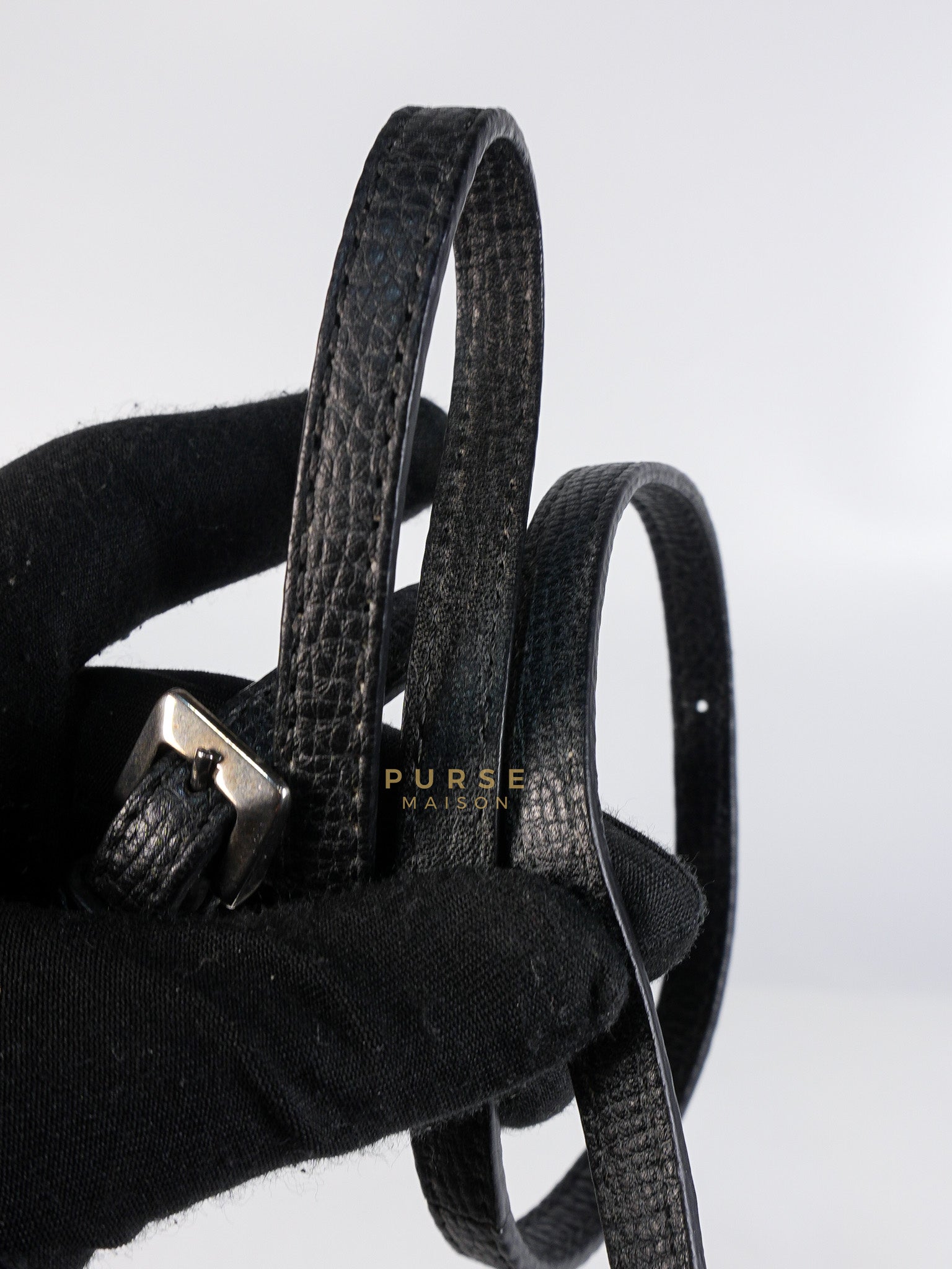 House Check Baby Macken Bag in Black & Beige Multicolor & Silver Hardware | Purse Maison Luxury Bags Shop