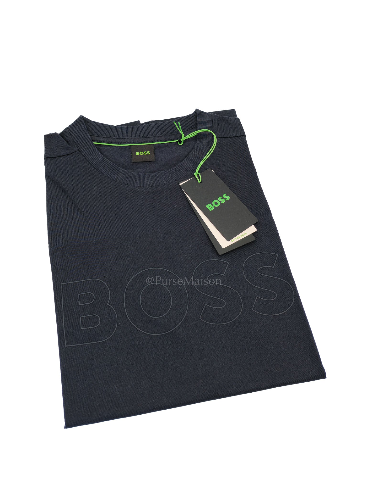 Hugo Boss Jersey Cotton T-Shirt in Dark Blue for Men Size M | Purse Maison Luxury Bags Shop
