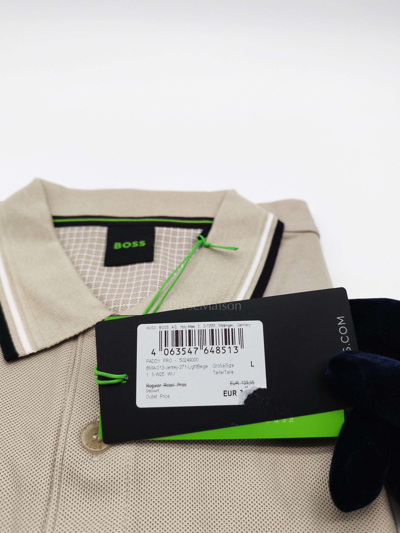 Jersey Polo Shirt in Light Beige for Men Size L | Purse Maison Luxury Bags Shop