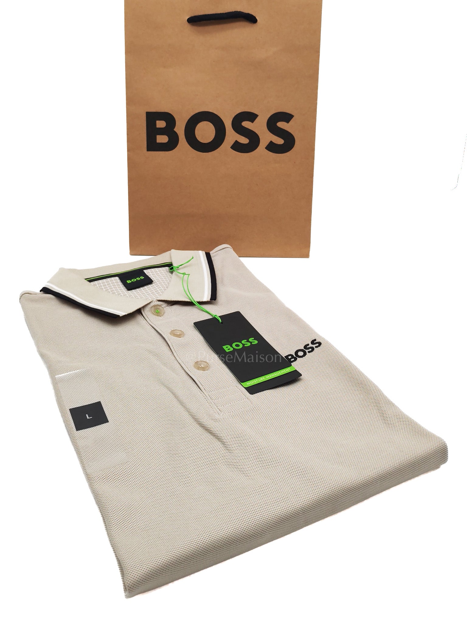 Jersey Polo Shirt in Light Beige for Men Size L | Purse Maison Luxury Bags Shop