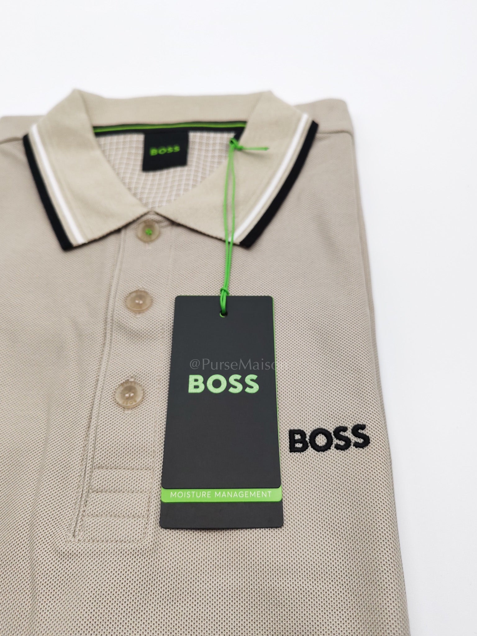 Jersey Polo Shirt in Light Beige for Men Size L | Purse Maison Luxury Bags Shop