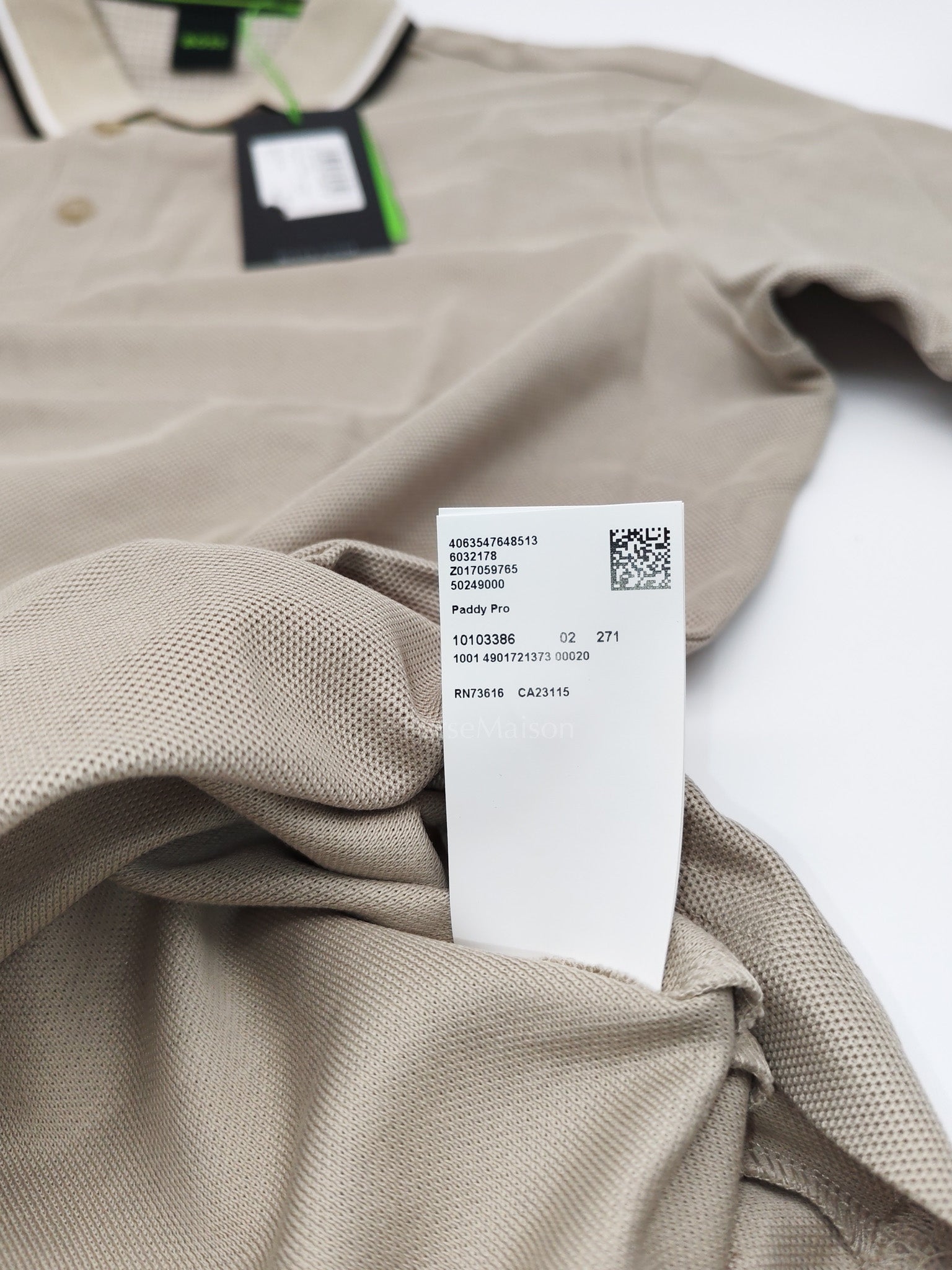 Jersey Polo Shirt in Light Beige for Men Size L | Purse Maison Luxury Bags Shop