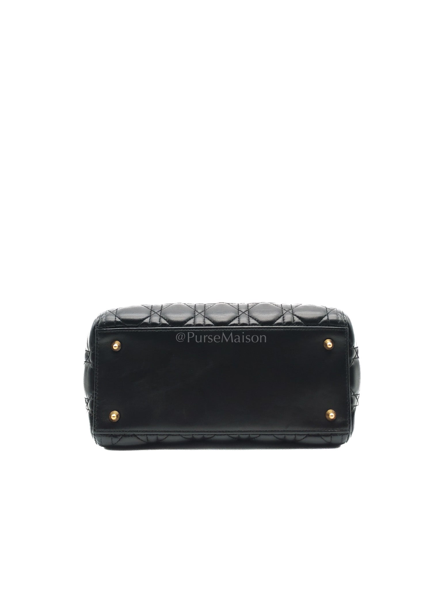 Christian Dior Lady Dior in Black Cannage Lambskin Leather Shoulder Bag