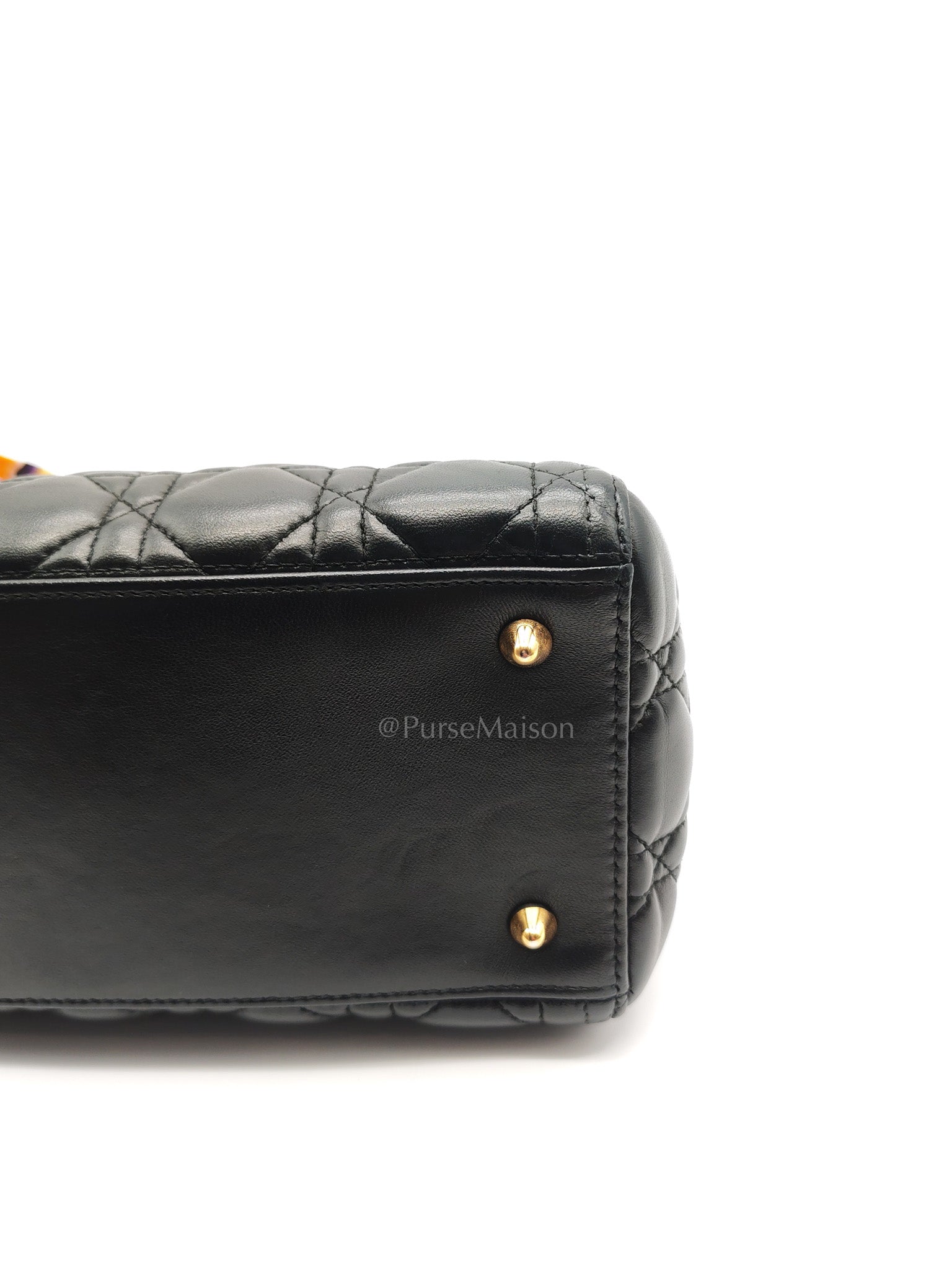 Christian Dior Lady Dior in Black Cannage Lambskin Leather Shoulder Bag