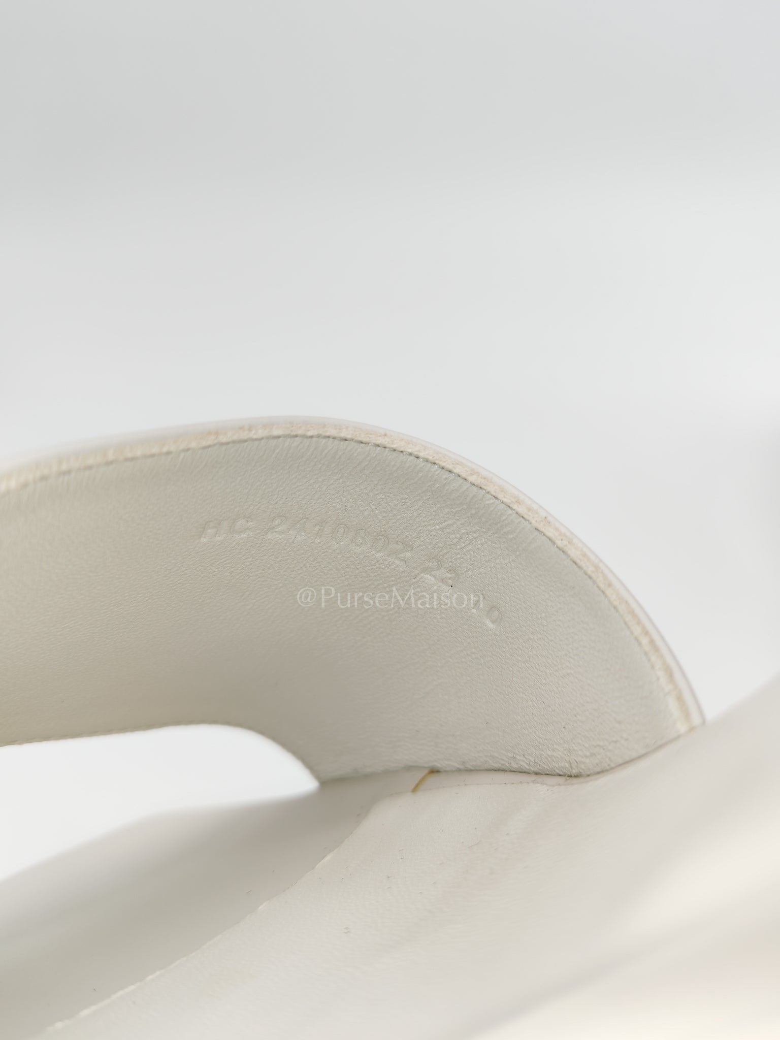 Illusion Blanc Wedge Sandals Size 38EU (24CM) | Purse Maison Luxury Bags Shop