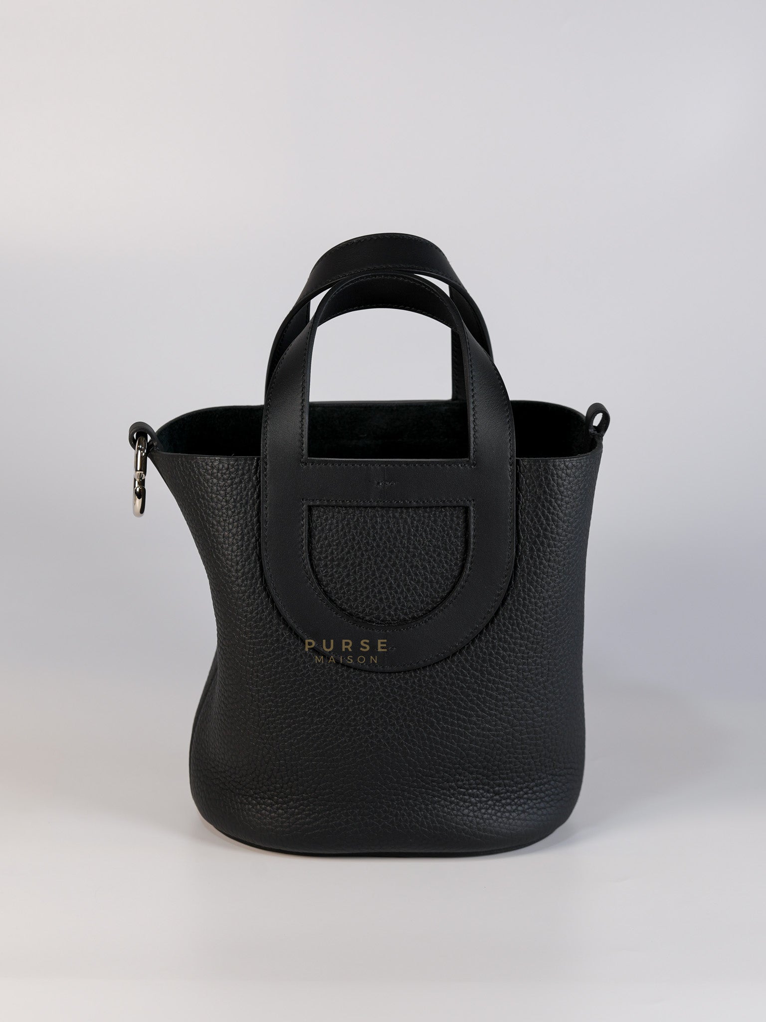 ⁠In The Loop 18 Clemence Noir Palladium Hardware Stamp W (2024) | Purse Maison Luxury Bags Shop