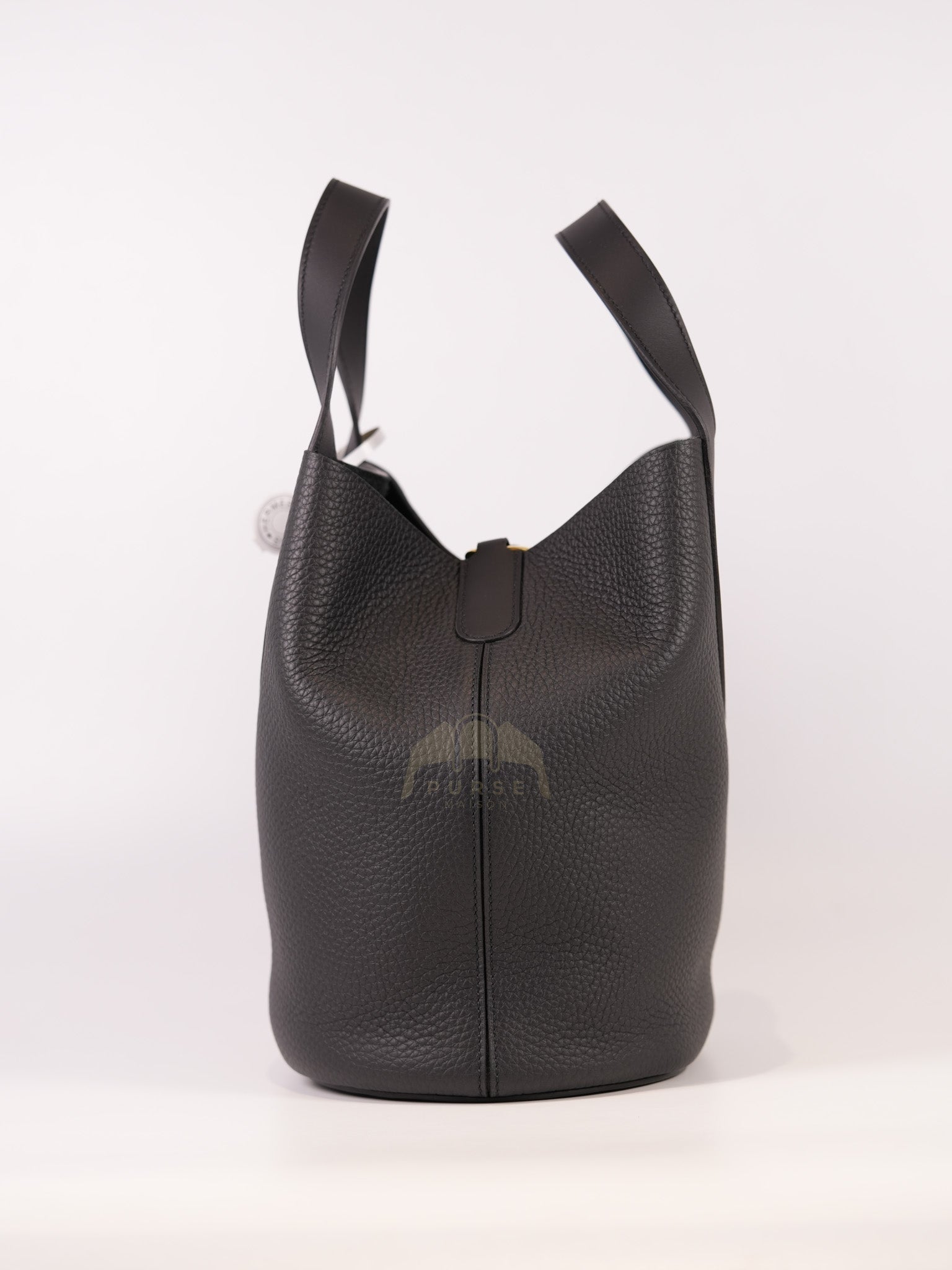 In The Loop 22 in Black Togo Leather and Palladium Hardware Stamp K (2025) | Purse Maison Luxury Bags Shop