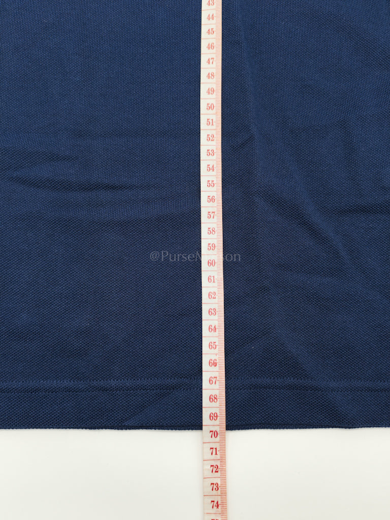 Inchiostro Blue Woven Polo Shirt Size Large | Purse Maison Luxury Bags Shop