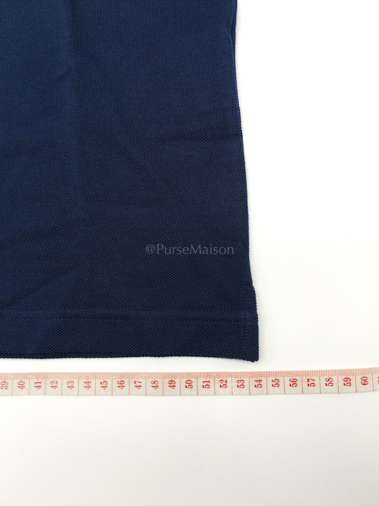 Inchiostro Blue Woven Polo Shirt Size Large | Purse Maison Luxury Bags Shop