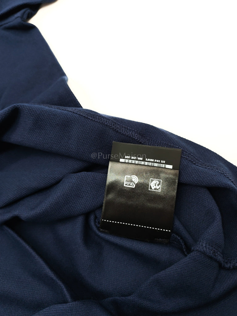 Inchiostro Blue Woven Polo Shirt Size Large | Purse Maison Luxury Bags Shop