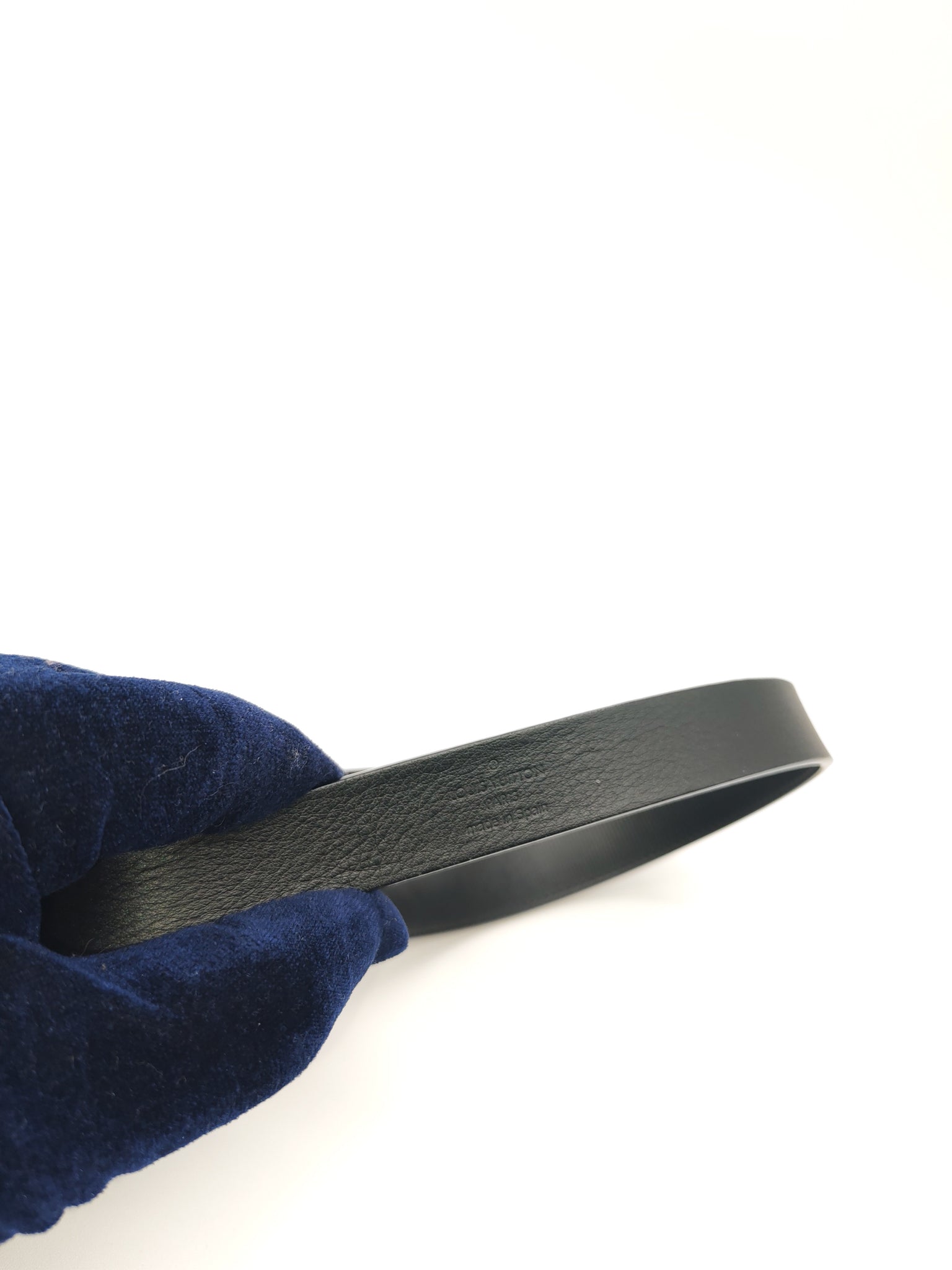 Initiales Black Reversible Belt (20mm) in Calfskin Leather Size 80 (Date Code: M9578) | Purse Maison Luxury Bags Shop