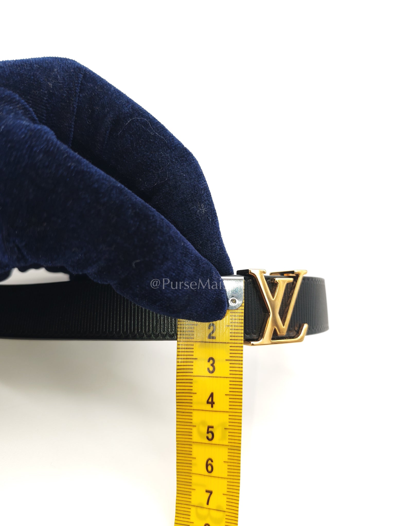 Initiales Black Reversible Belt (20mm) in Calfskin Leather Size 80 (Date Code: M9578) | Purse Maison Luxury Bags Shop