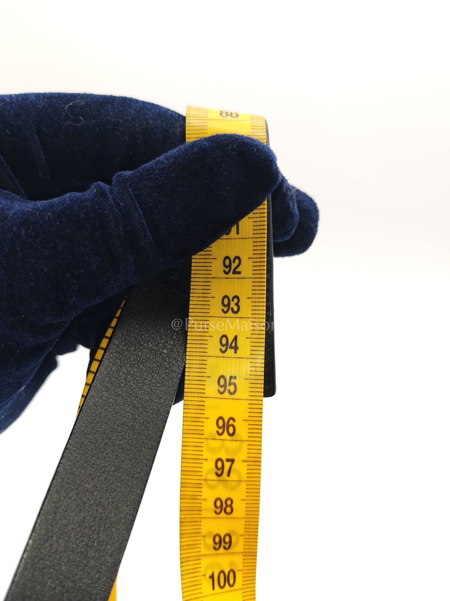 Initiales Black Reversible Belt (20mm) in Calfskin Leather Size 80 (Date Code: M9578) | Purse Maison Luxury Bags Shop