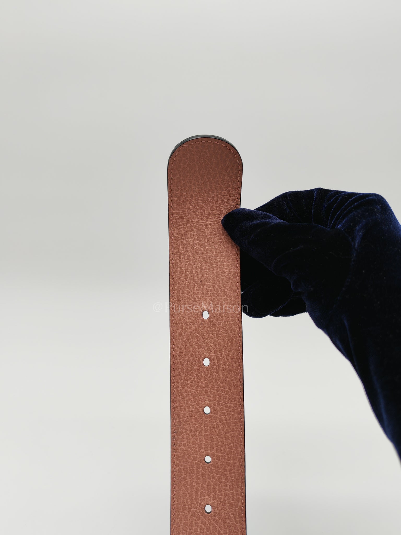 Interlocking G 1973 Reversible Belt in Black/Pink Leather 80cm | Purse Maison Luxury Bags Shop