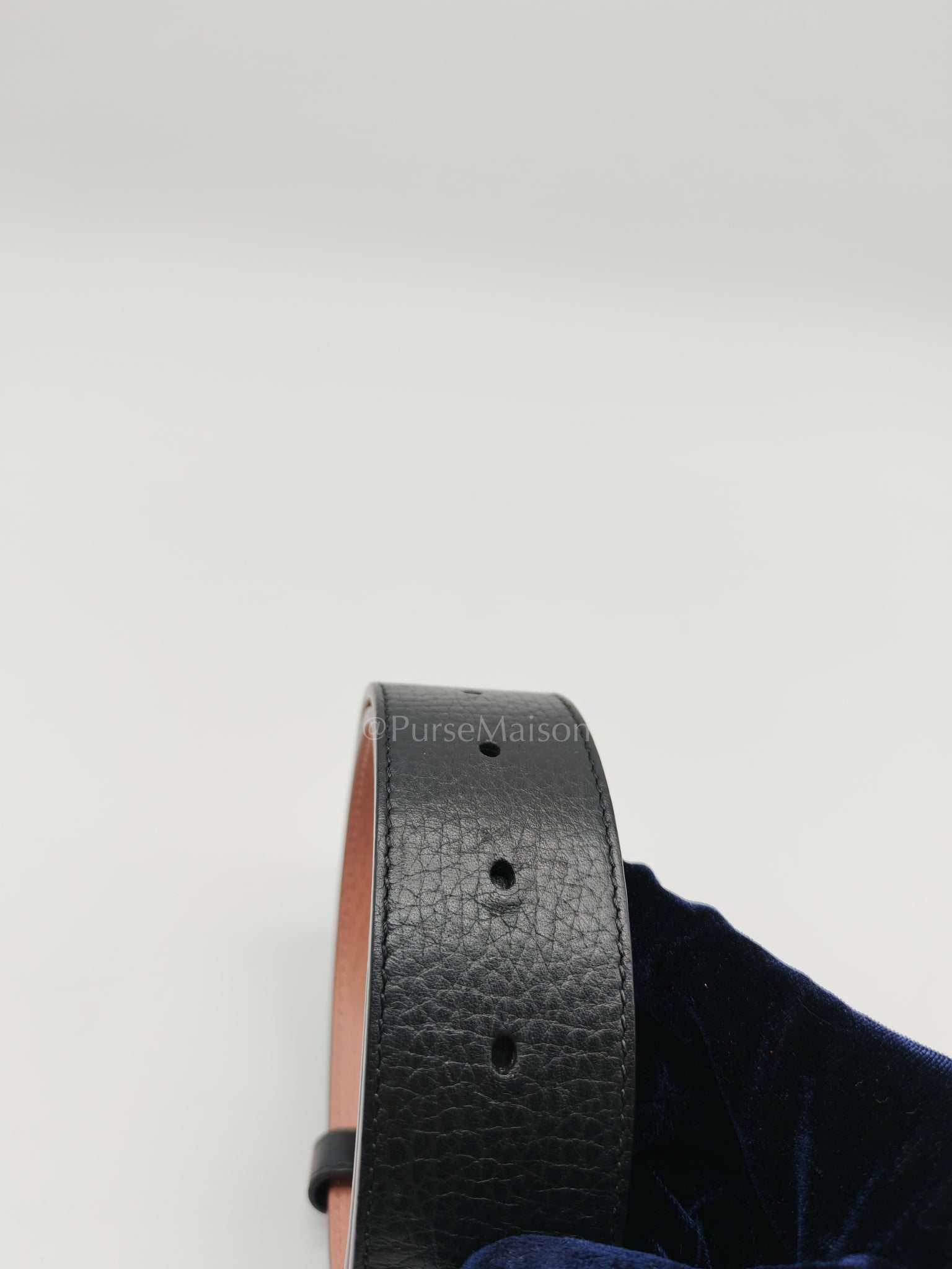 Interlocking G 1973 Reversible Belt in Black/Pink Leather 80cm | Purse Maison Luxury Bags Shop