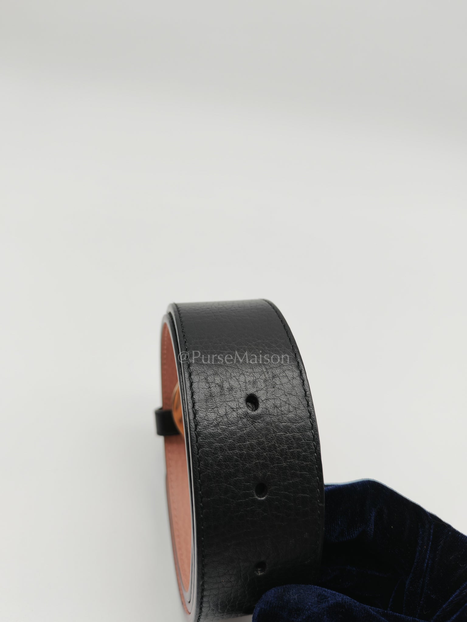 Interlocking G 1973 Reversible Belt in Black/Pink Leather 80cm | Purse Maison Luxury Bags Shop