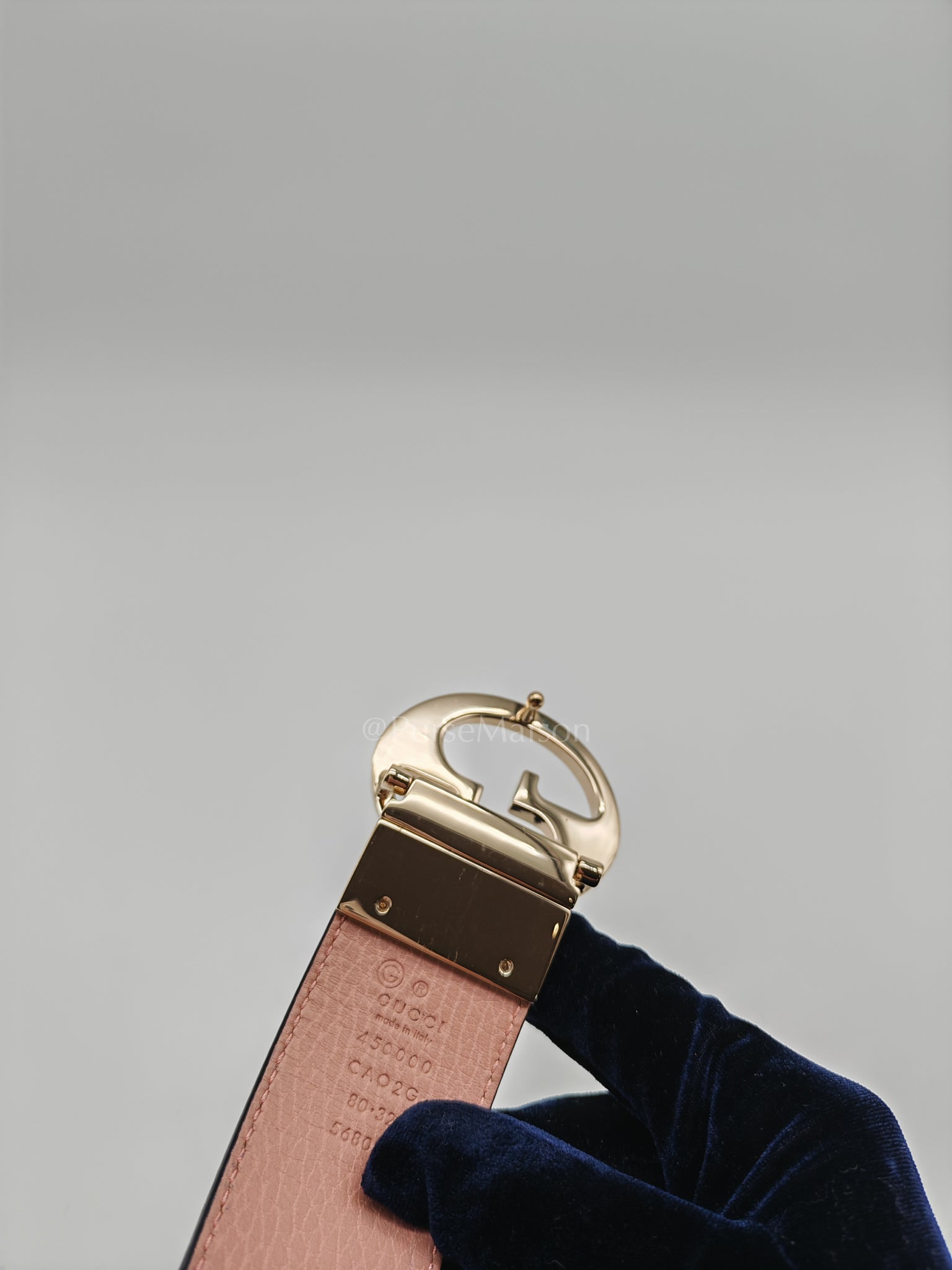 Interlocking G 1973 Reversible Belt in Black/Pink Leather 80cm | Purse Maison Luxury Bags Shop