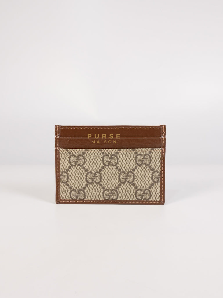 Interlocking G Card Case in Supreme Monogram Canvas | Purse Maison Luxury Bags Shop