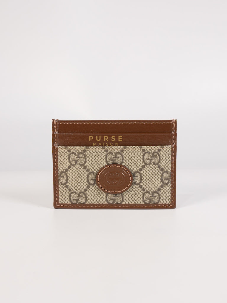 Interlocking G Card Case in Supreme Monogram Canvas | Purse Maison Luxury Bags Shop
