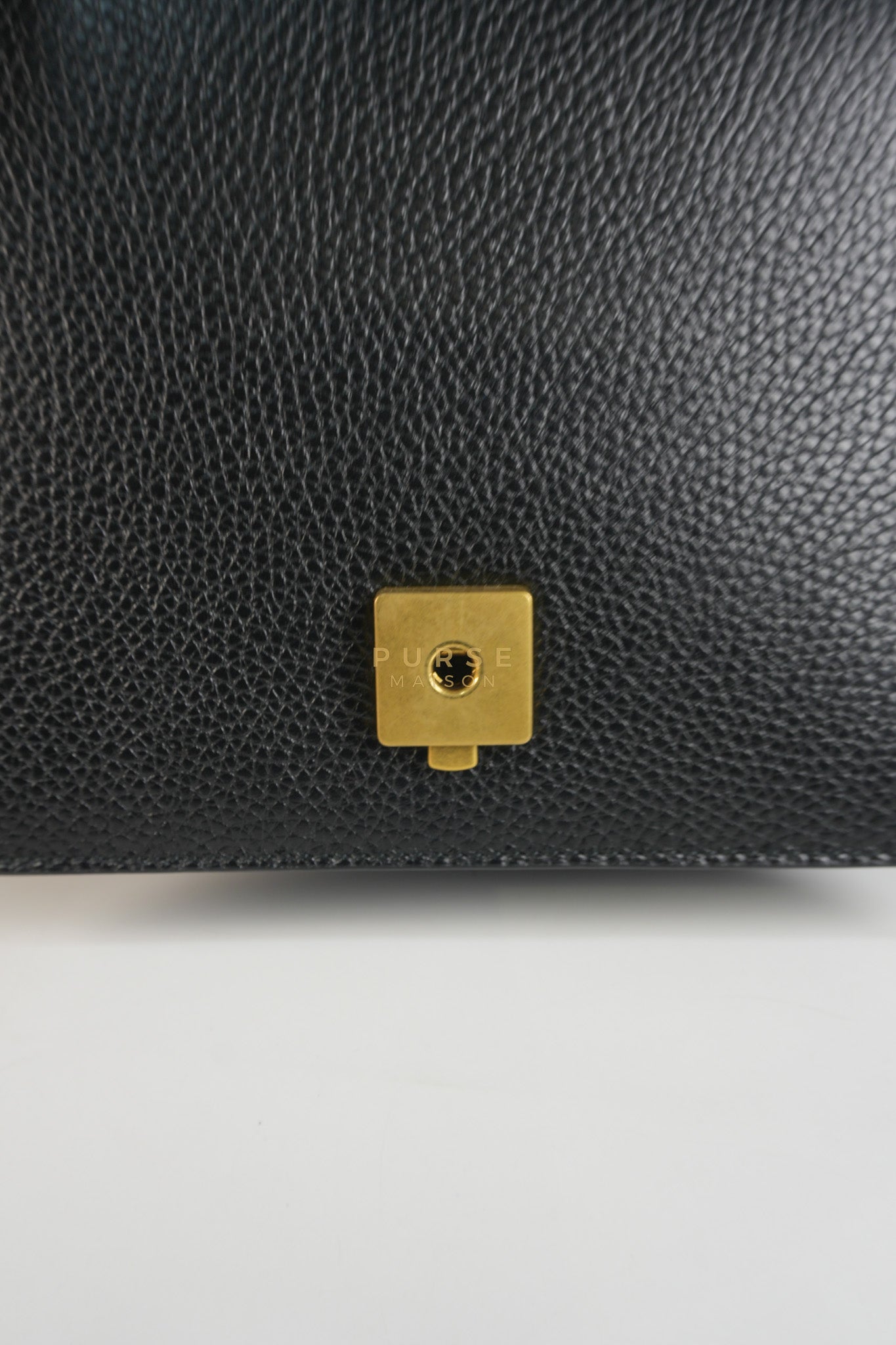 Interlocking G Marmont Black Grained Calfskin Leather Crossbody Bag | Purse Maison Luxury Bags Shop
