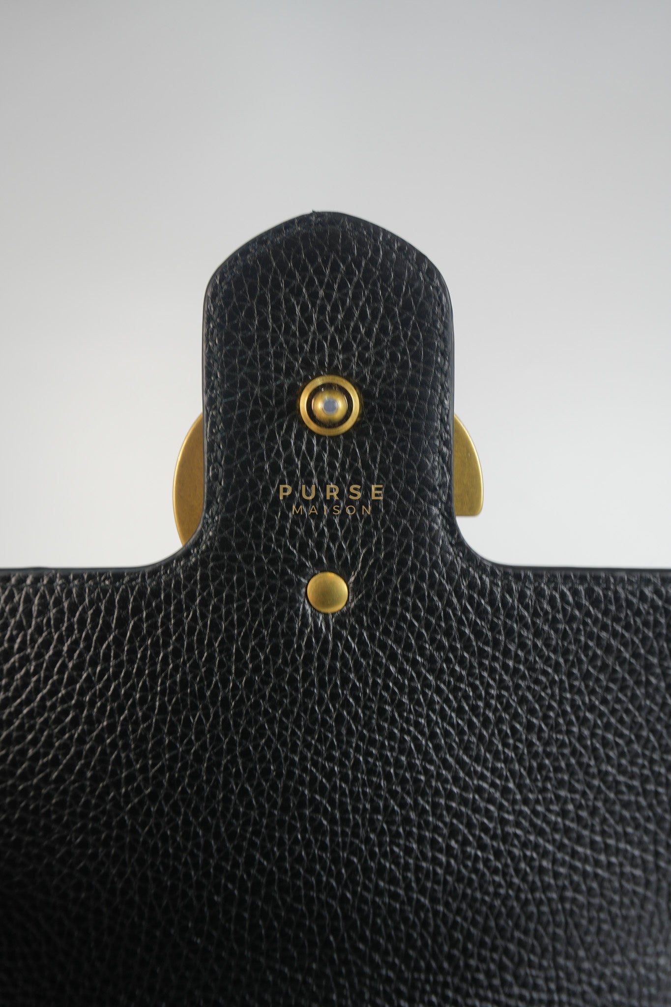 Interlocking G Marmont Black Grained Calfskin Leather Crossbody Bag | Purse Maison Luxury Bags Shop