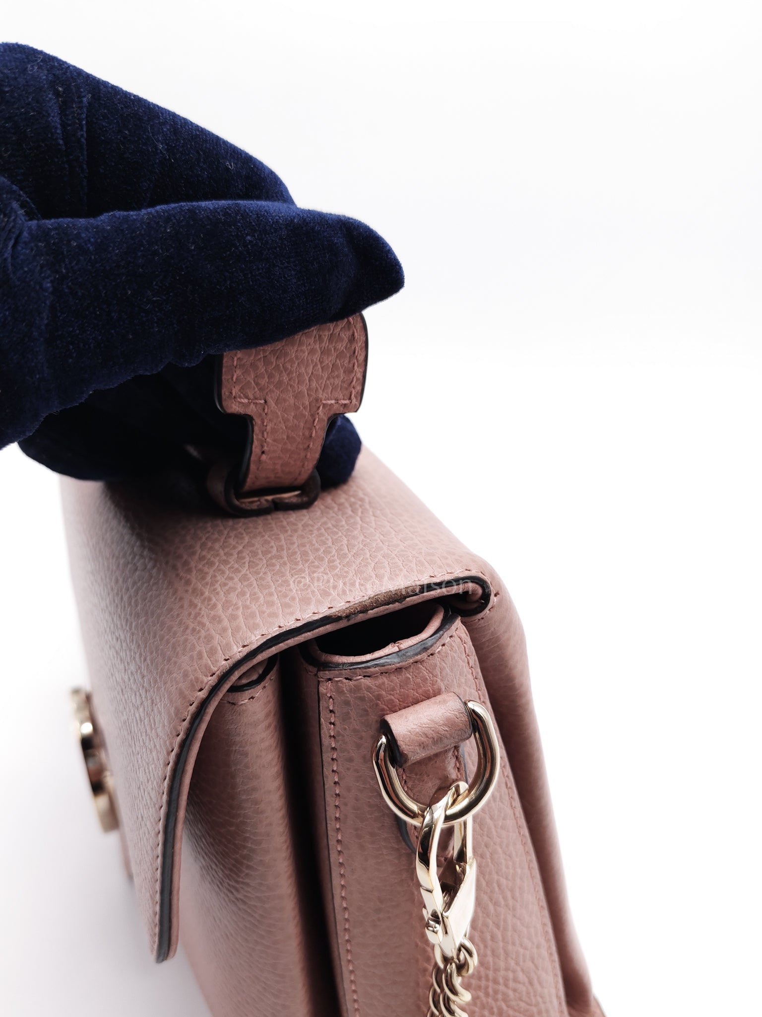 Interlocking G Medium Top Handle in Pink Grained Calfskin Leather Crossbody Bag | Purse Maison Luxury Bags Shop