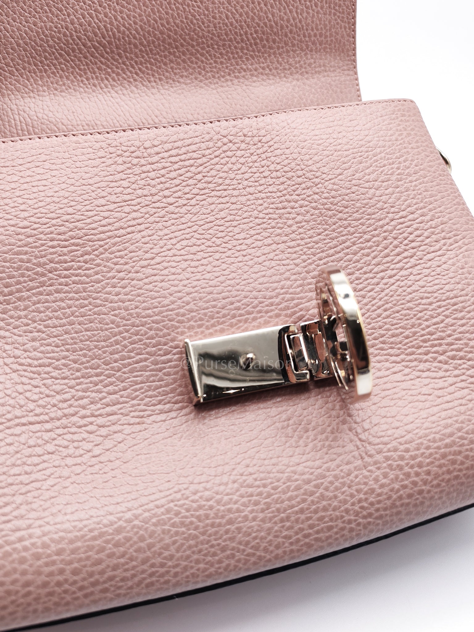 Interlocking G Medium Top Handle in Pink Grained Calfskin Leather Crossbody Bag | Purse Maison Luxury Bags Shop