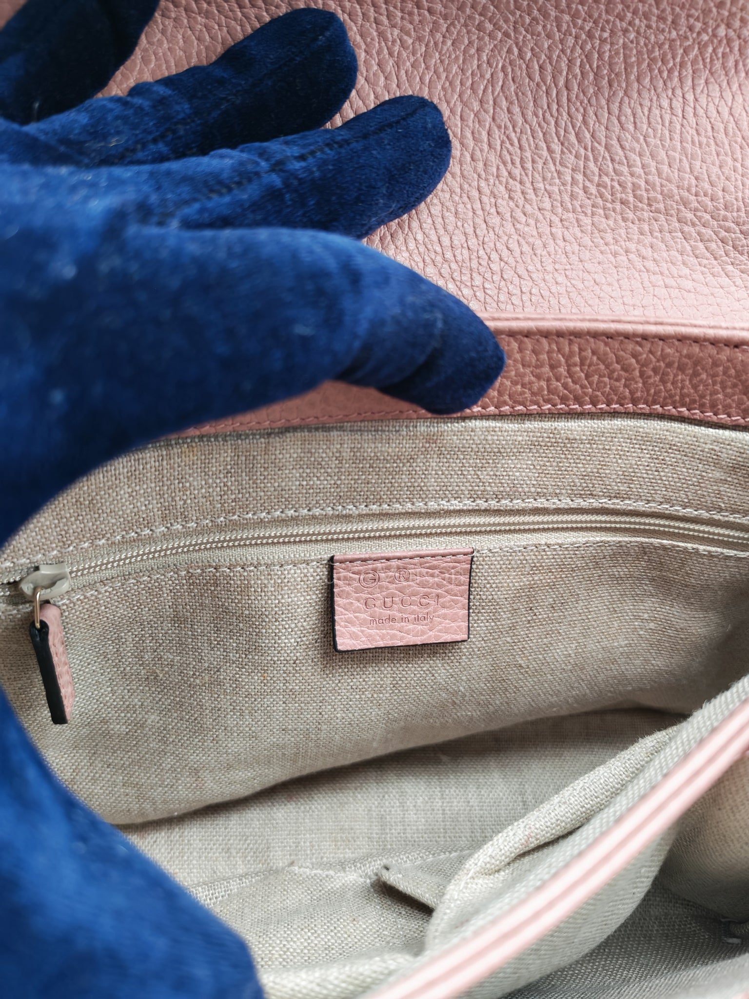 Interlocking G Medium Top Handle in Pink Grained Calfskin Leather Crossbody Bag | Purse Maison Luxury Bags Shop