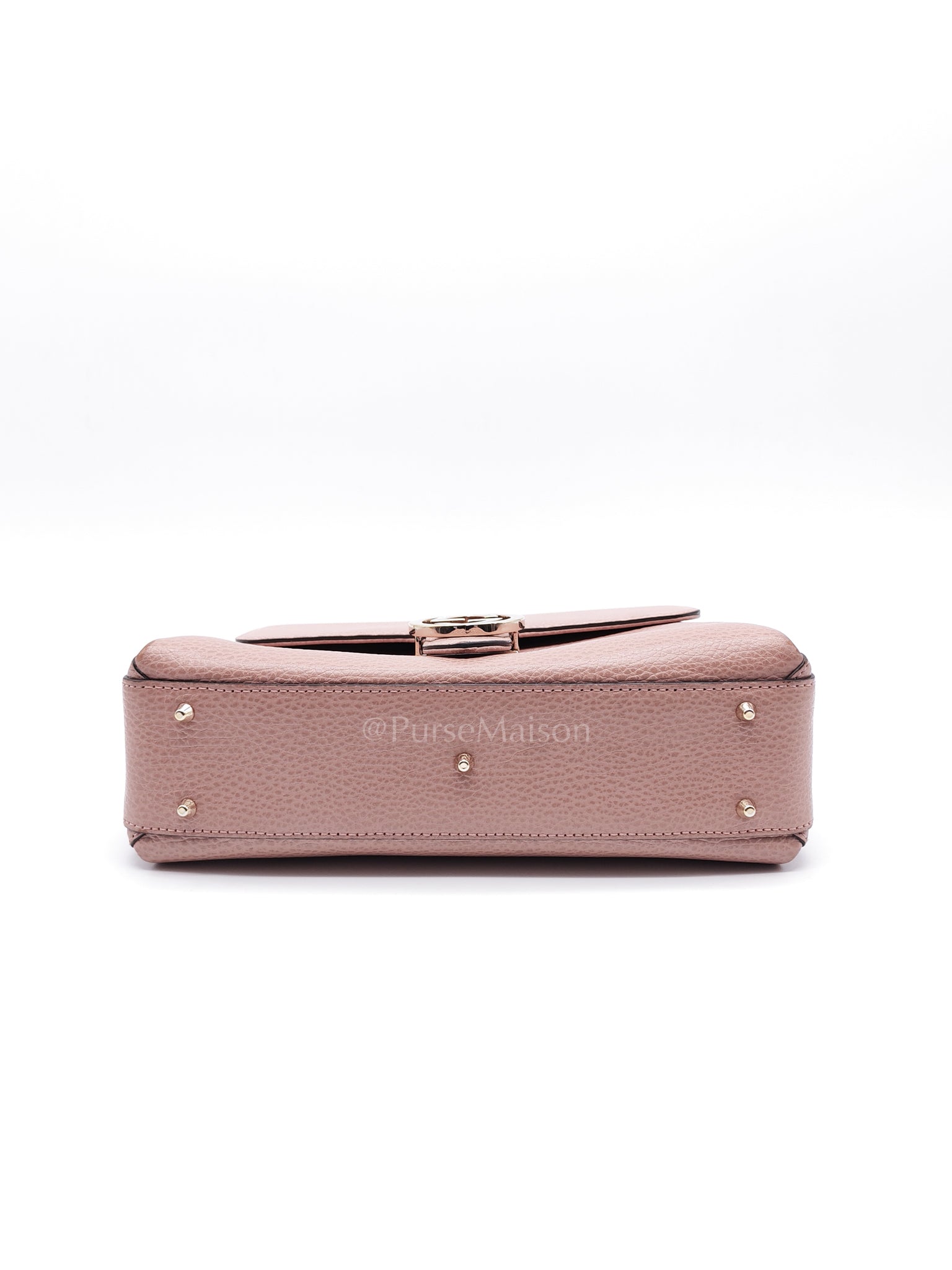 Interlocking G Medium Top Handle in Pink Grained Calfskin Leather Crossbody Bag | Purse Maison Luxury Bags Shop