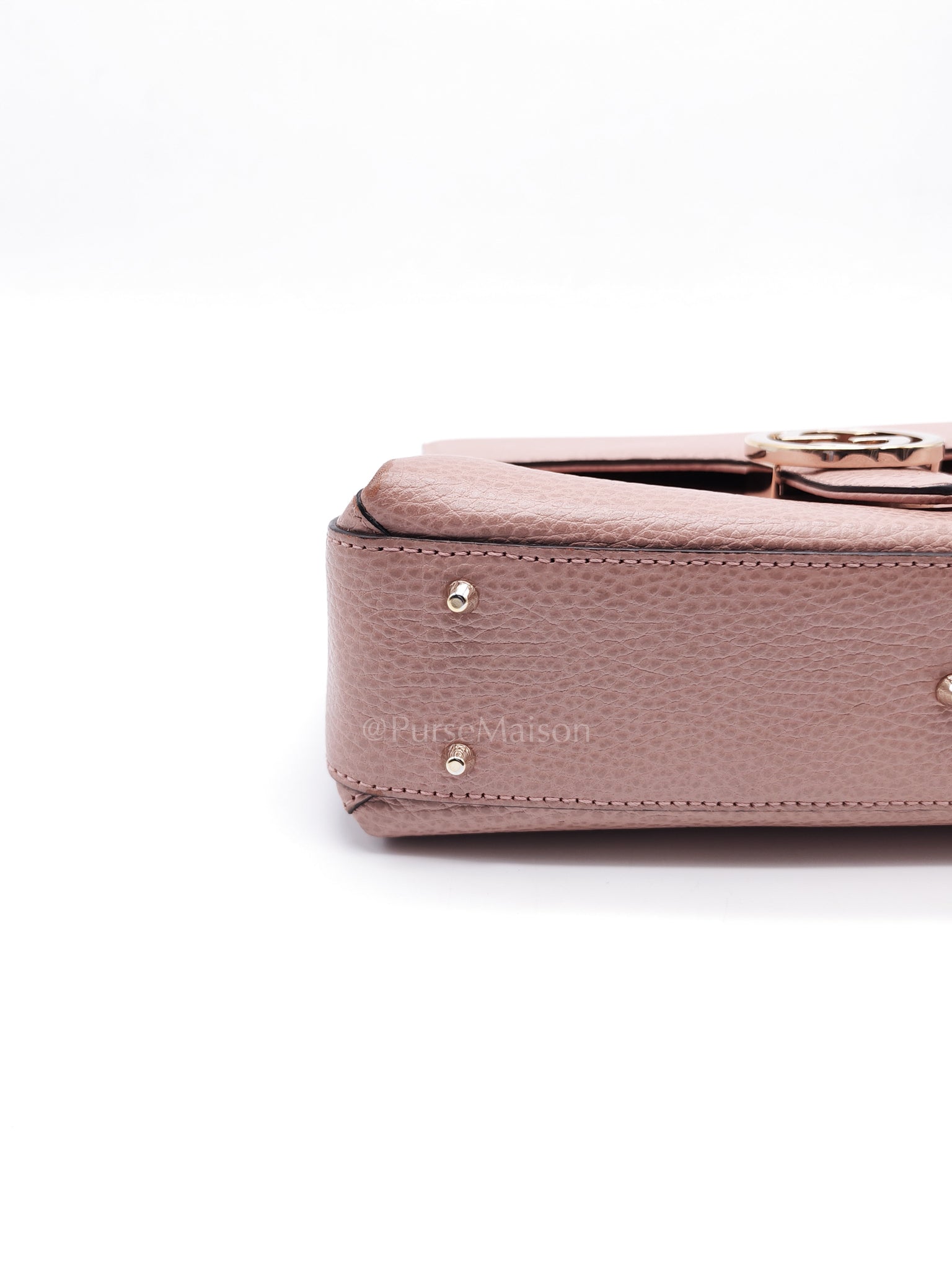 Interlocking G Medium Top Handle in Pink Grained Calfskin Leather Crossbody Bag | Purse Maison Luxury Bags Shop