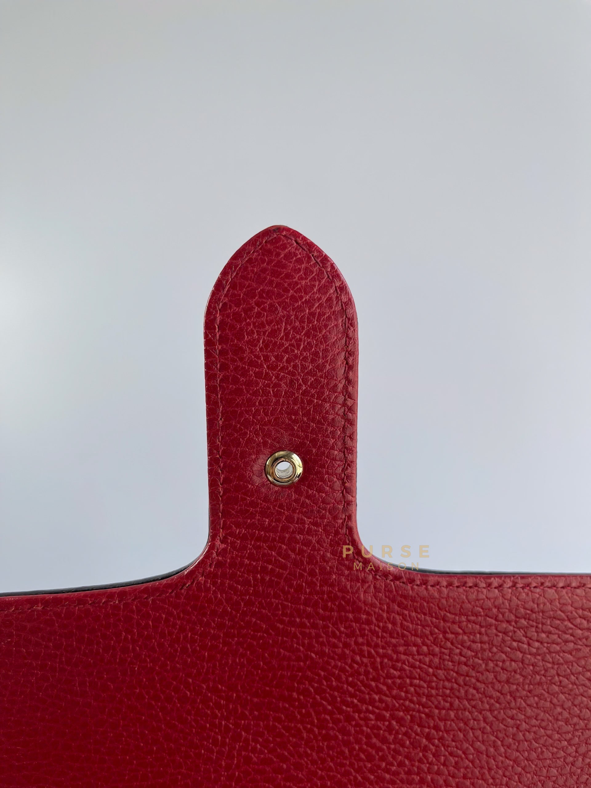 Interlocking G Red Leather Chain Bag | Purse Maison Luxury Bags Shop