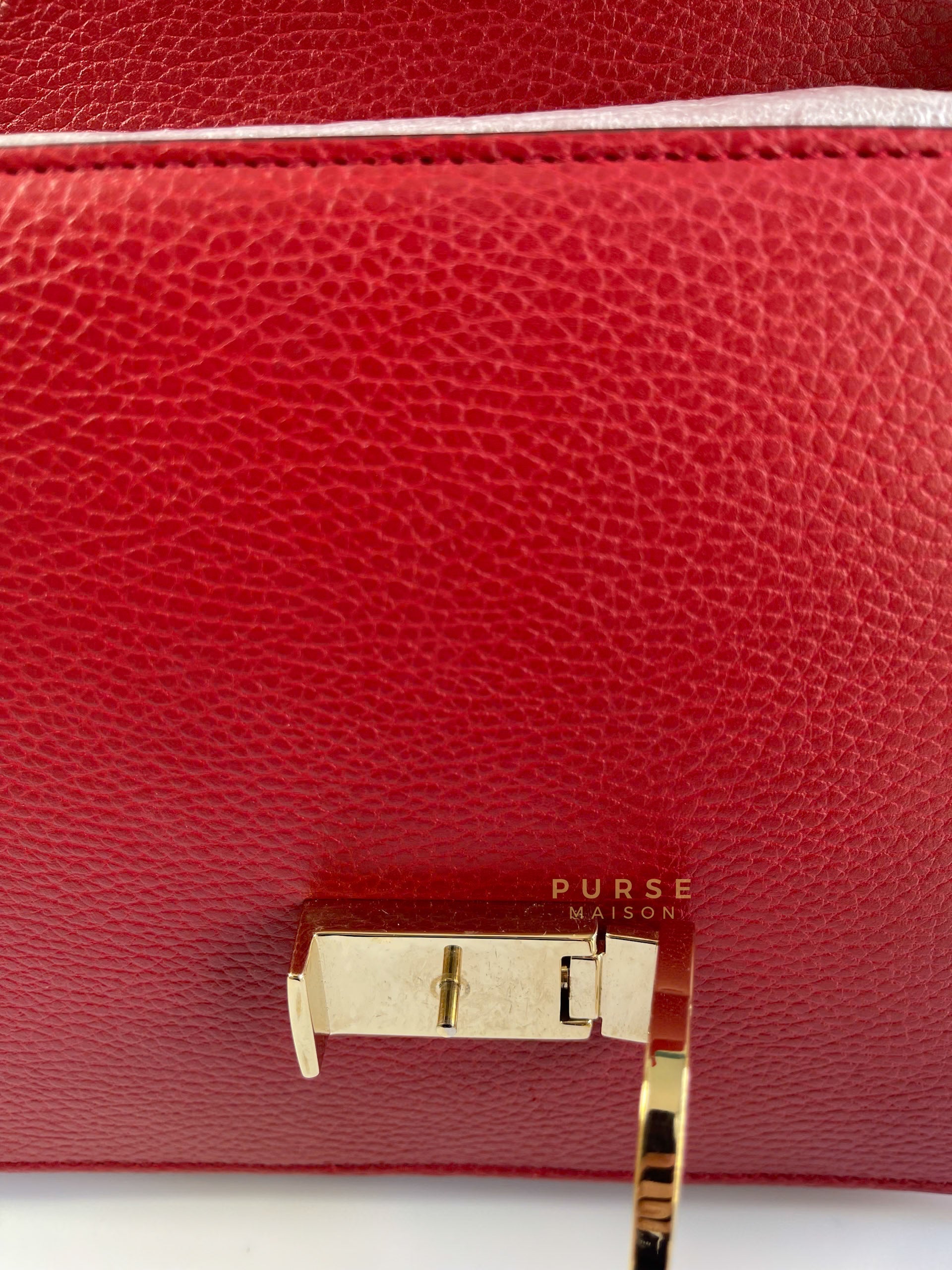 Interlocking G Red Leather Chain Bag | Purse Maison Luxury Bags Shop