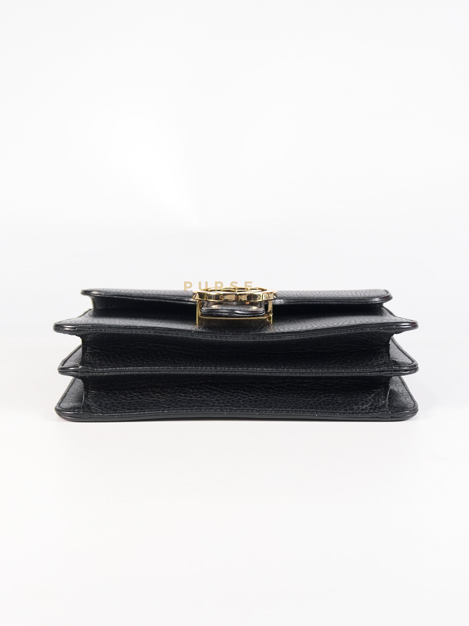 Interlocking G Small Chain Shoulder Bag in Black & Gold Hardware | Purse Maison Luxury Bags Shop
