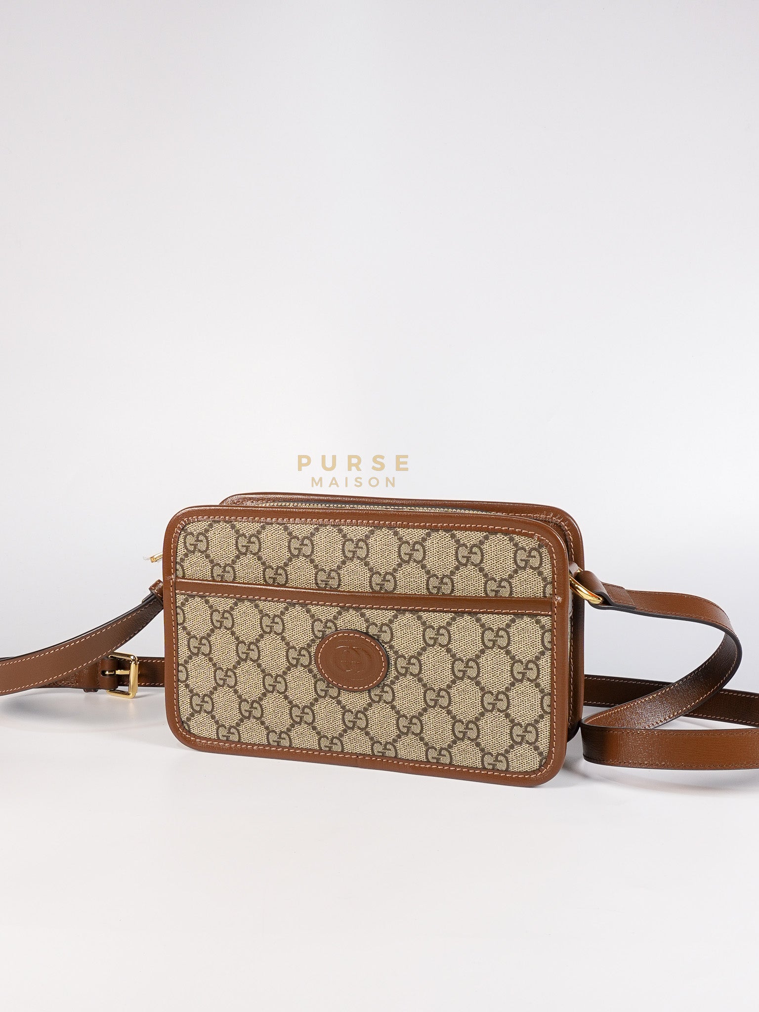 Interlocking G Small Messenger Bag in Supreme Monogram Canvas | Purse Maison Luxury Bags Shop